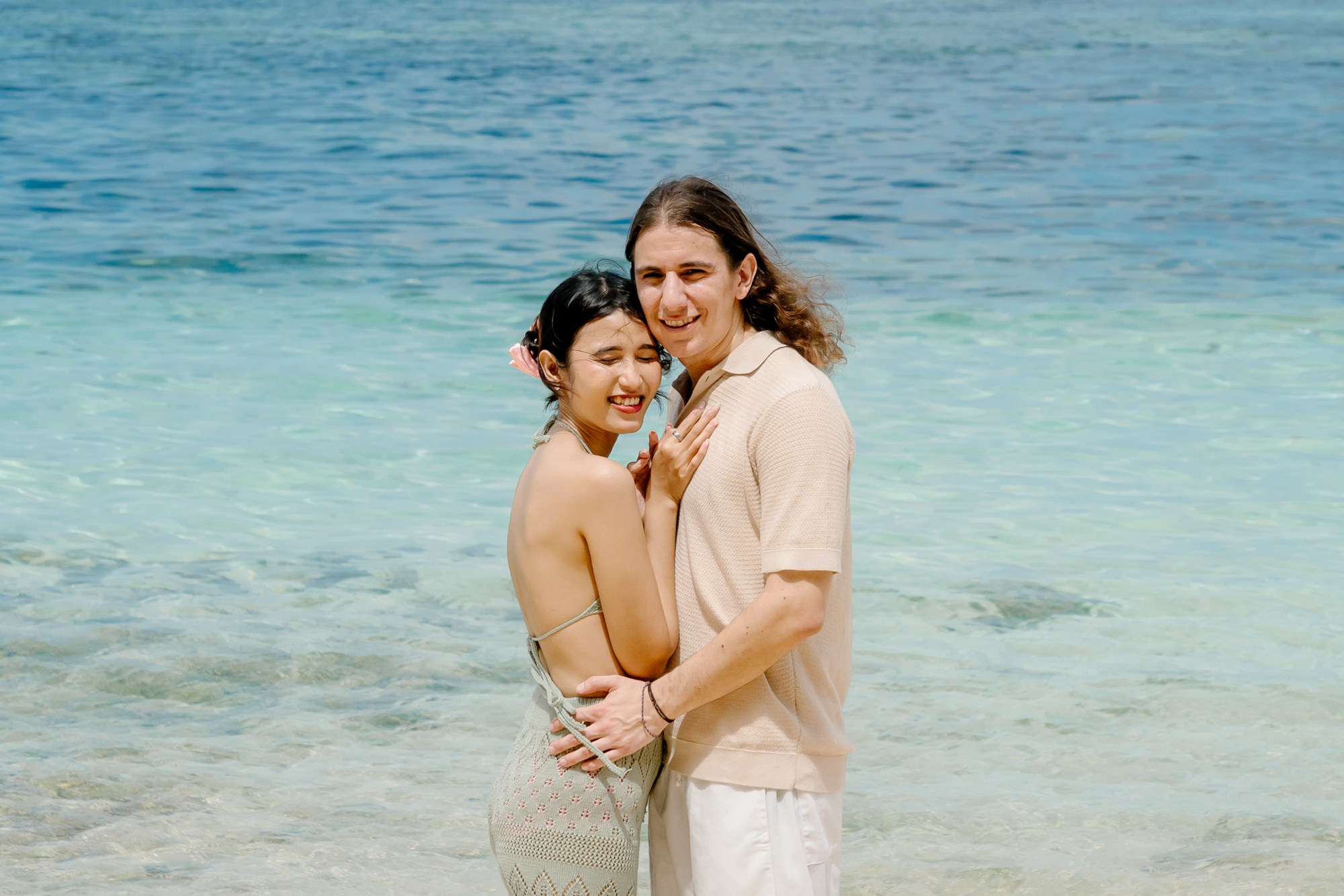 Marriage Proposal in Beach. Female Photographer in Bali