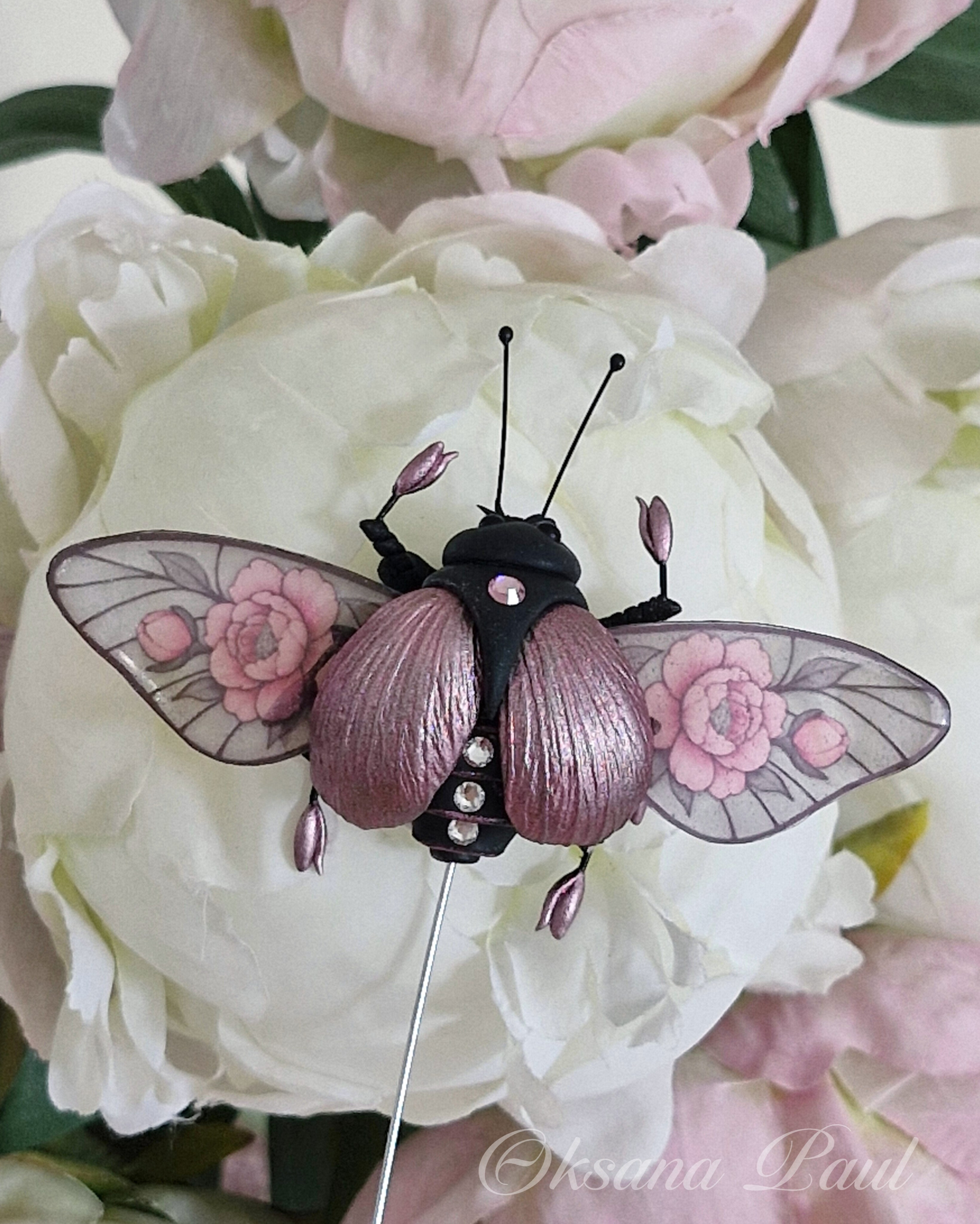 Броши-жуки / Insekten-Broschen ➜. Oksana Paul-Gardinen-Design Oksana Paul ✧ Art of Gardinen & Textile Design ✧ Polymer Clay Art & Handmade Creatures