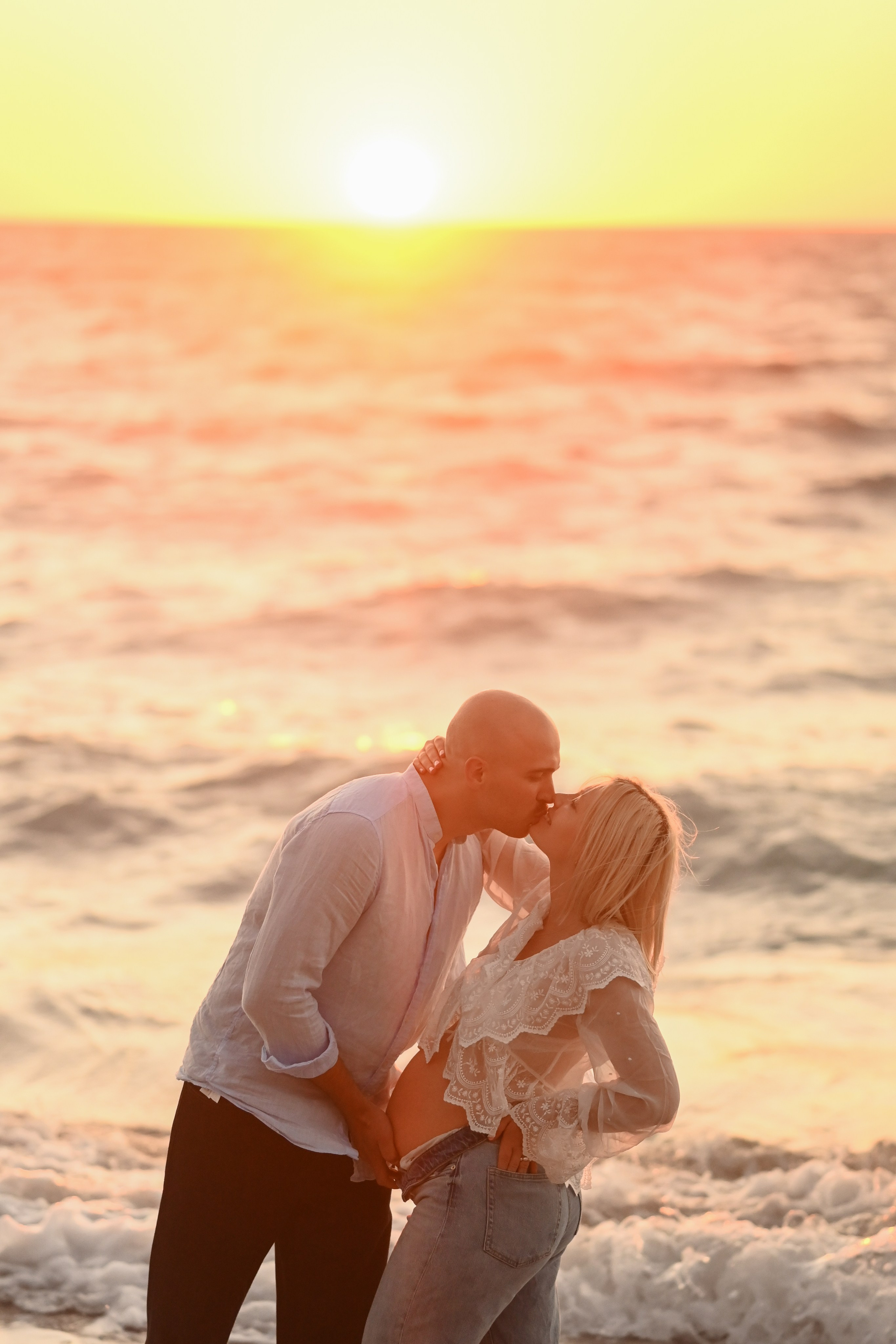 Maternity Photoshoot on the Beach in Rhodes. Photographer in Rhodes Island
