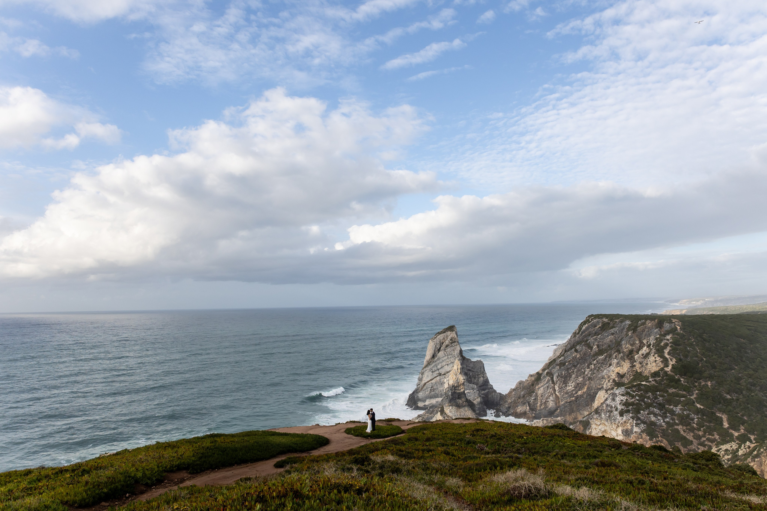 Sintra Elopement at Cabo da Roca Cliffs | Portugal. Lisbon Wedding Photographer | Timeless Documentary Wedding Photography