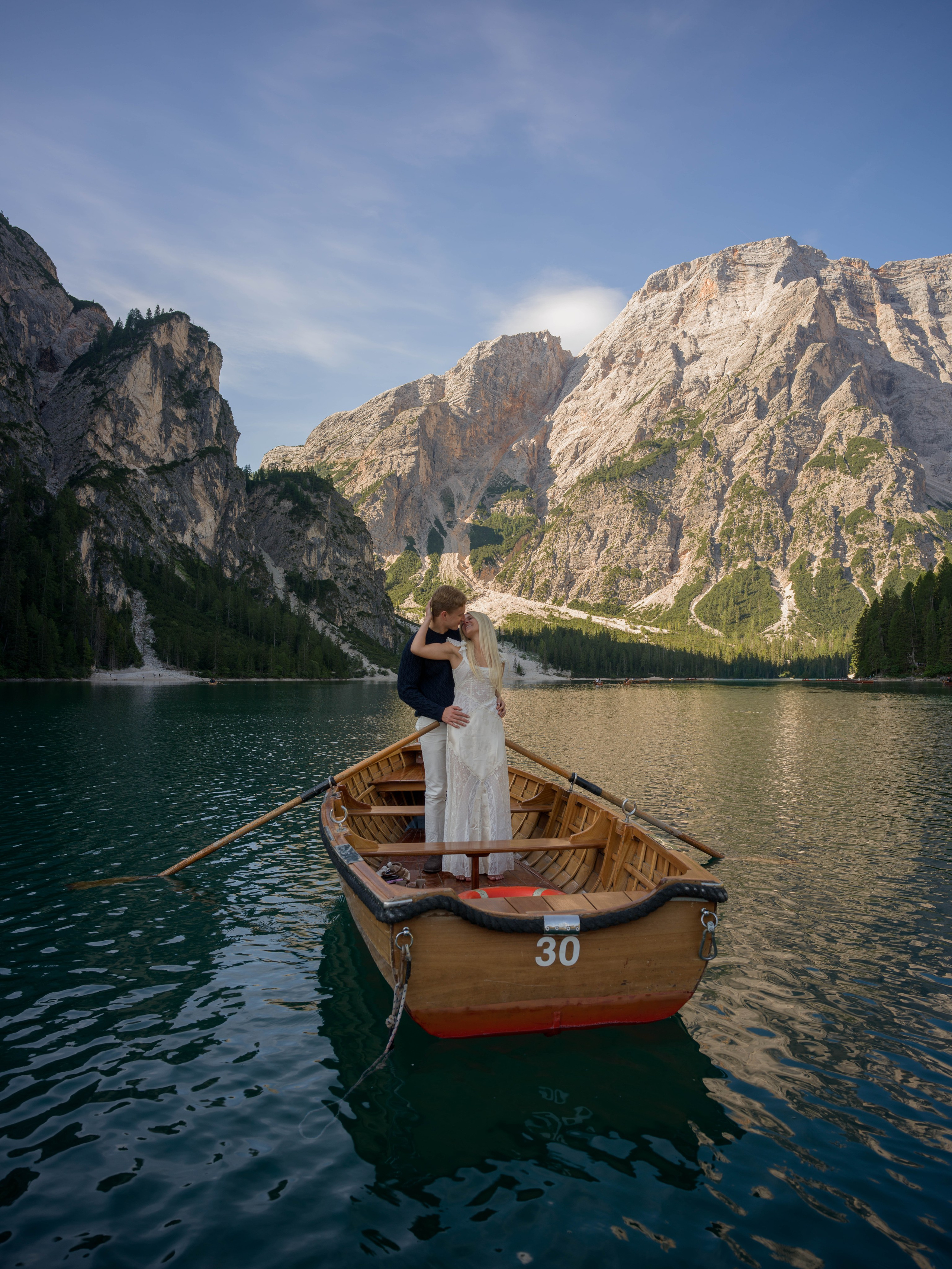 Proposal, Lake Braies, the Dolomites