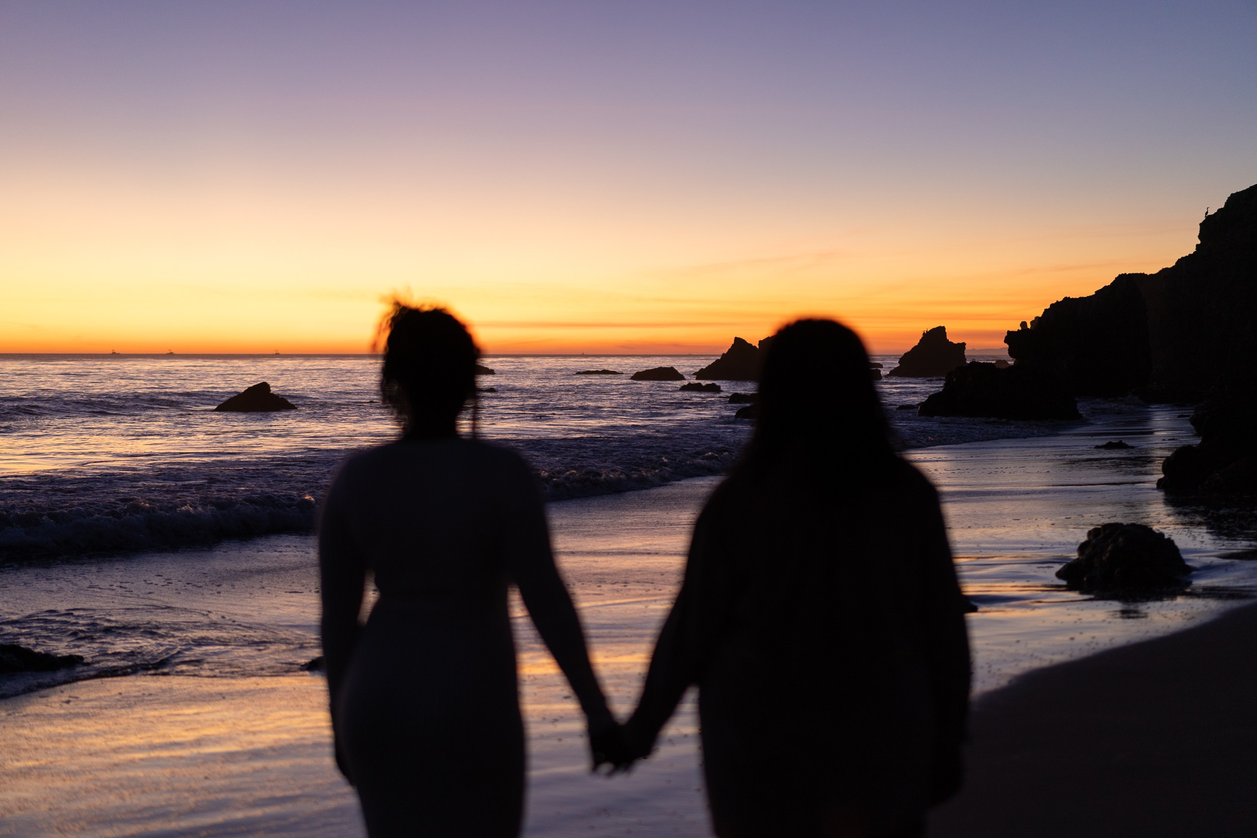 Dreamy Engagement Session on Malibu Beach. Cinematic Wedding & Elopement Photography in Los Angeles | Inspired by Indie Film & Real Life