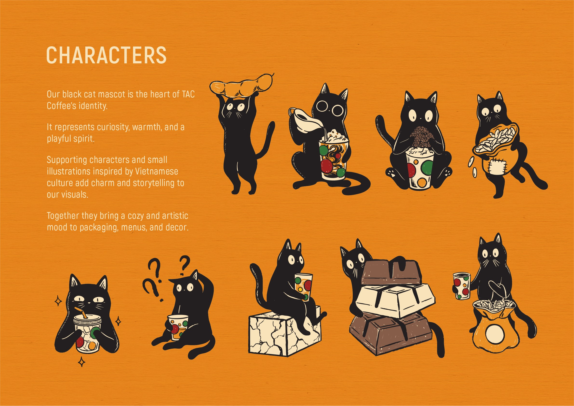 TAC coffee. Helen Reveur | Illustrator & Brand Designer | Ready-Made & Custom Illustrations