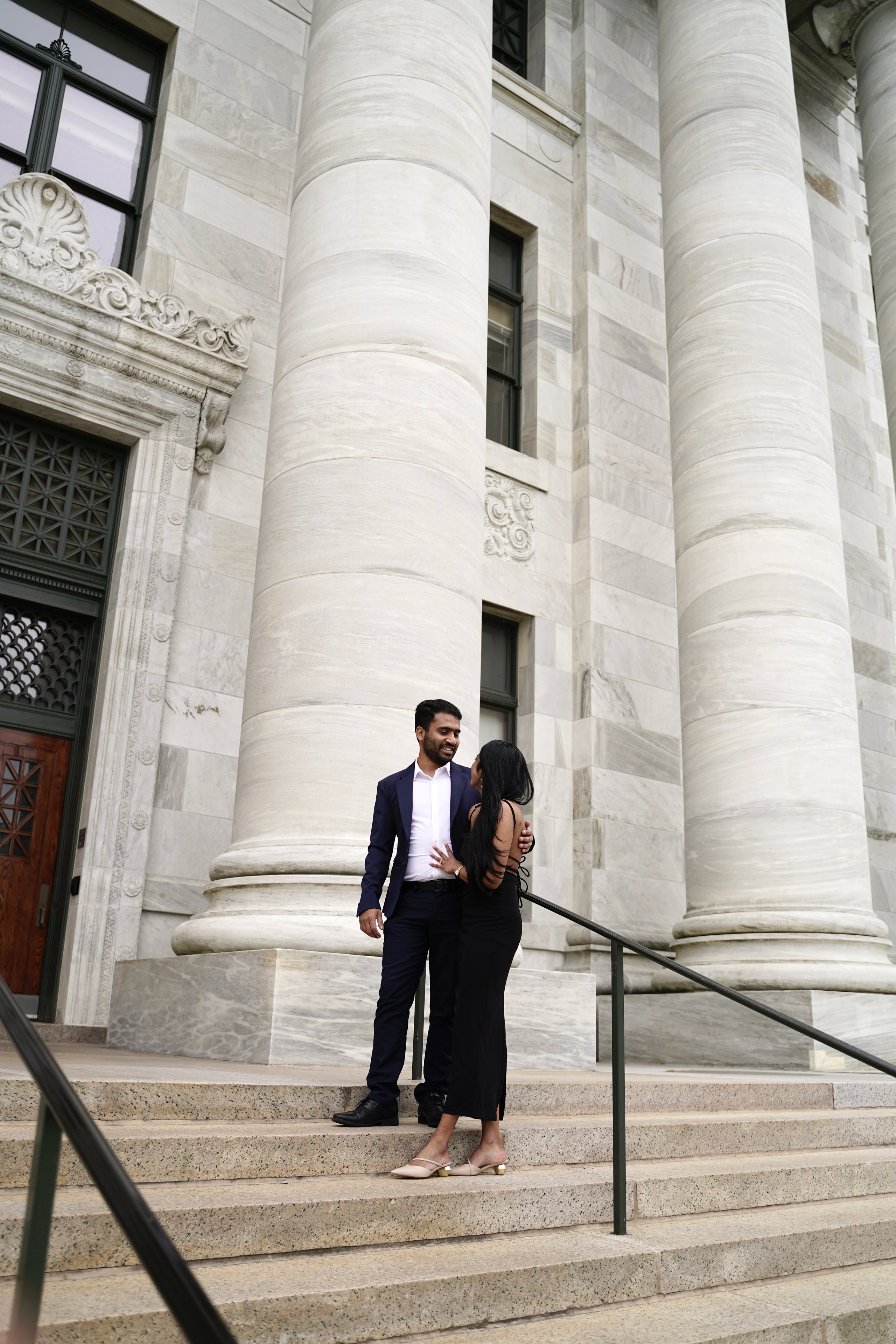 Sarath and Aishwarya at Boston Medical School. Stefanovich Photography | Boston, MA