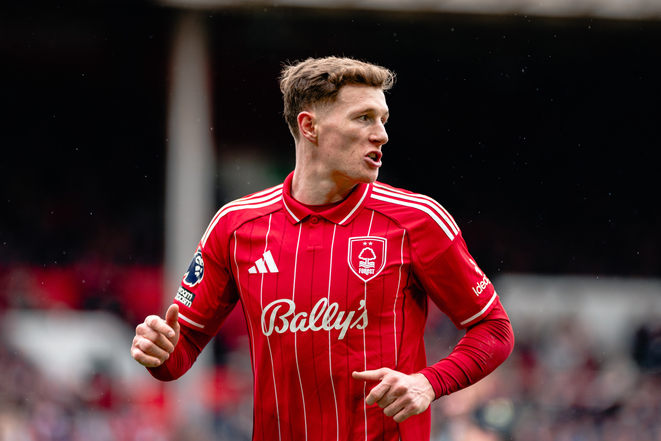 Nottingham Forest player during a Premier League football match at the City Ground.