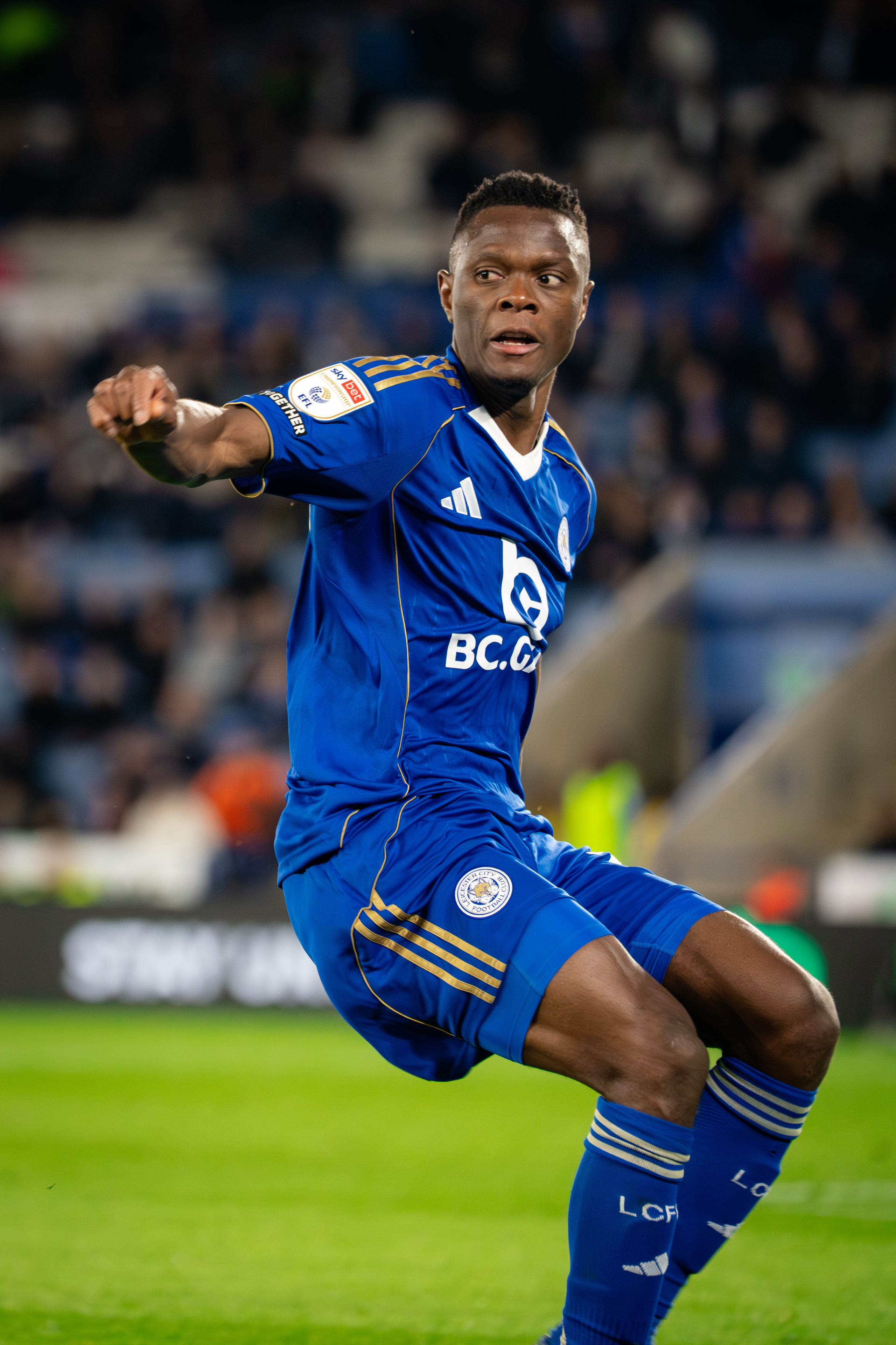 Leicester City player photographed during the Championship match against Millwall
