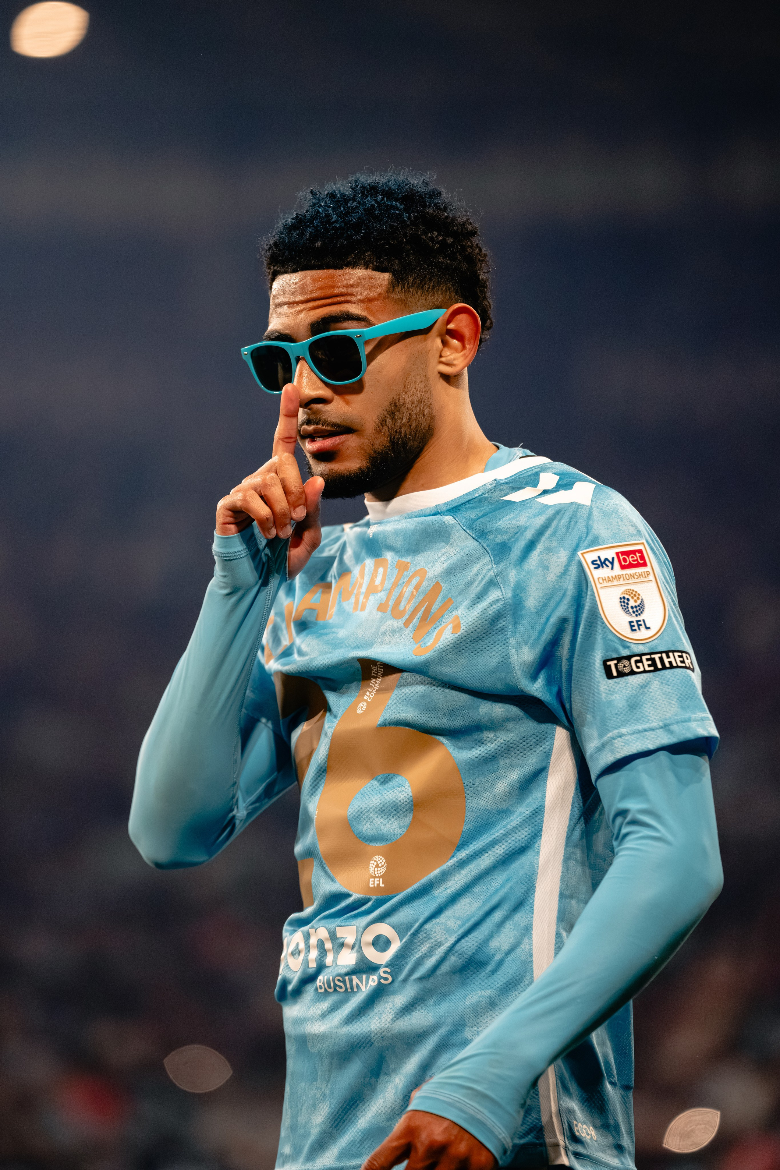 Coventry City player photographed during the Championship fixture against Portsmouth at the Coventry Building Society Arena