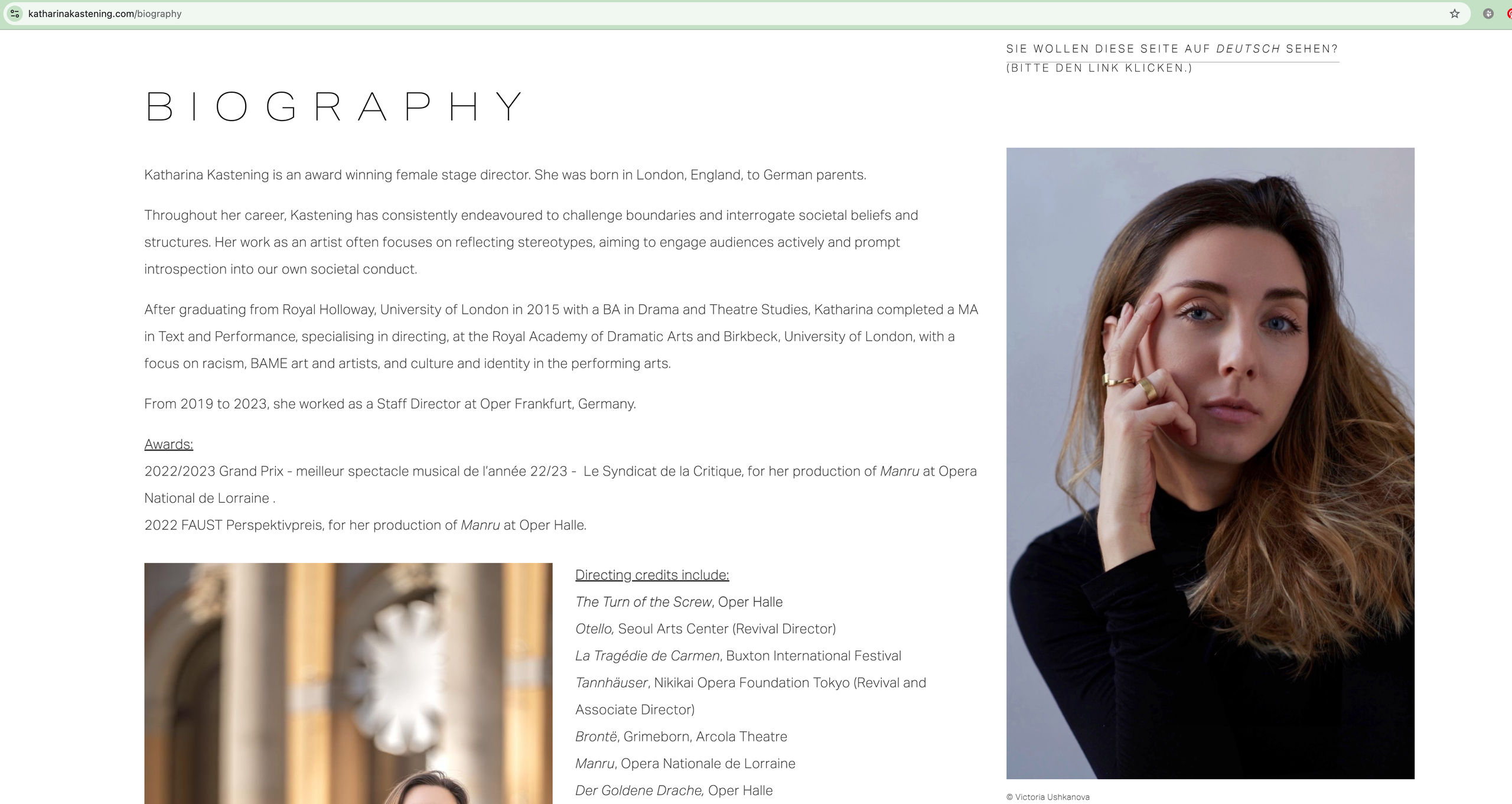 Portrait Photography of an  Katharina Kastening Opera and Theatre Director. Fotograaf Amsterdam - Victoria Ushkanova