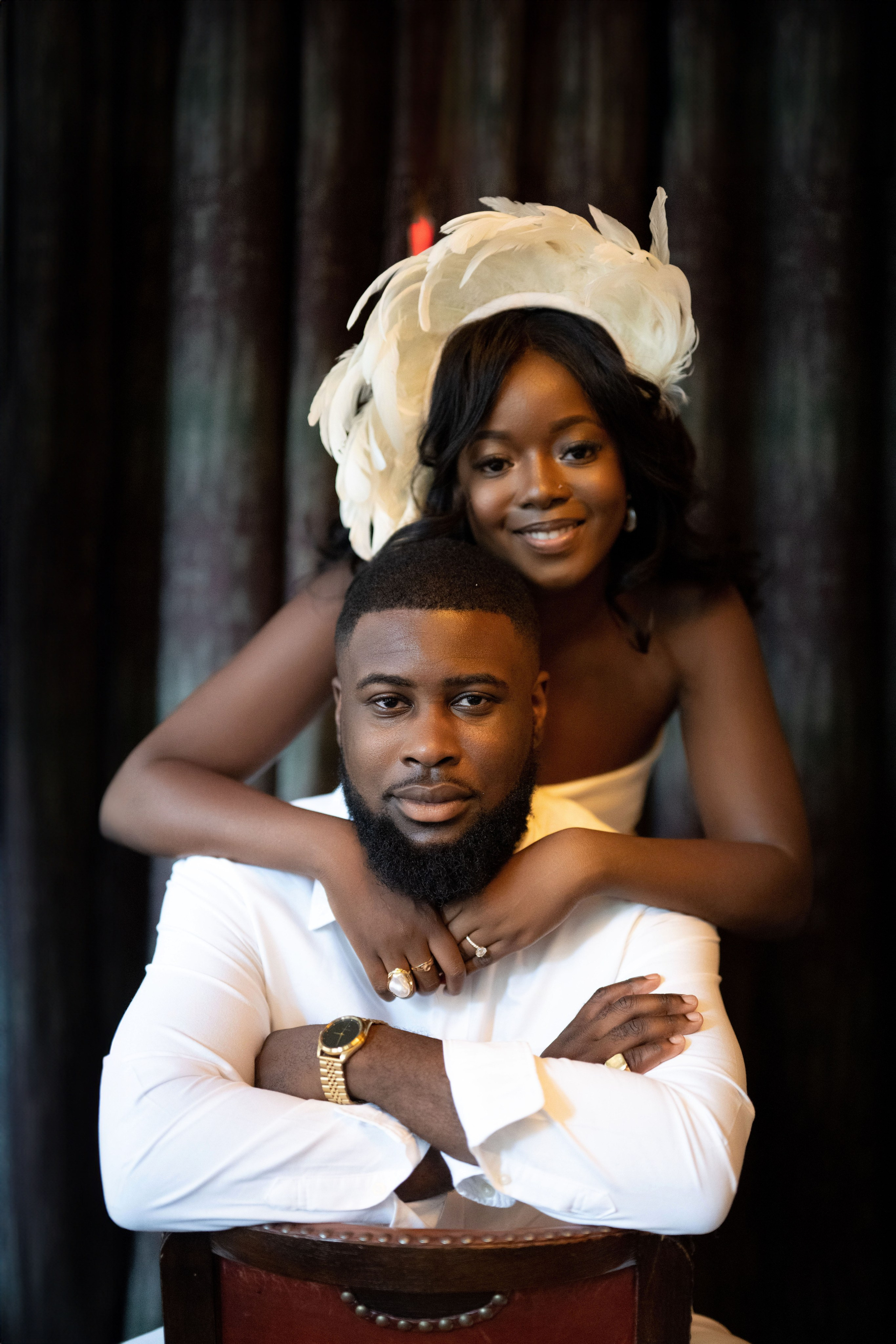 Kyana and David at The Beekman Hotel | NYC Engagement Photography