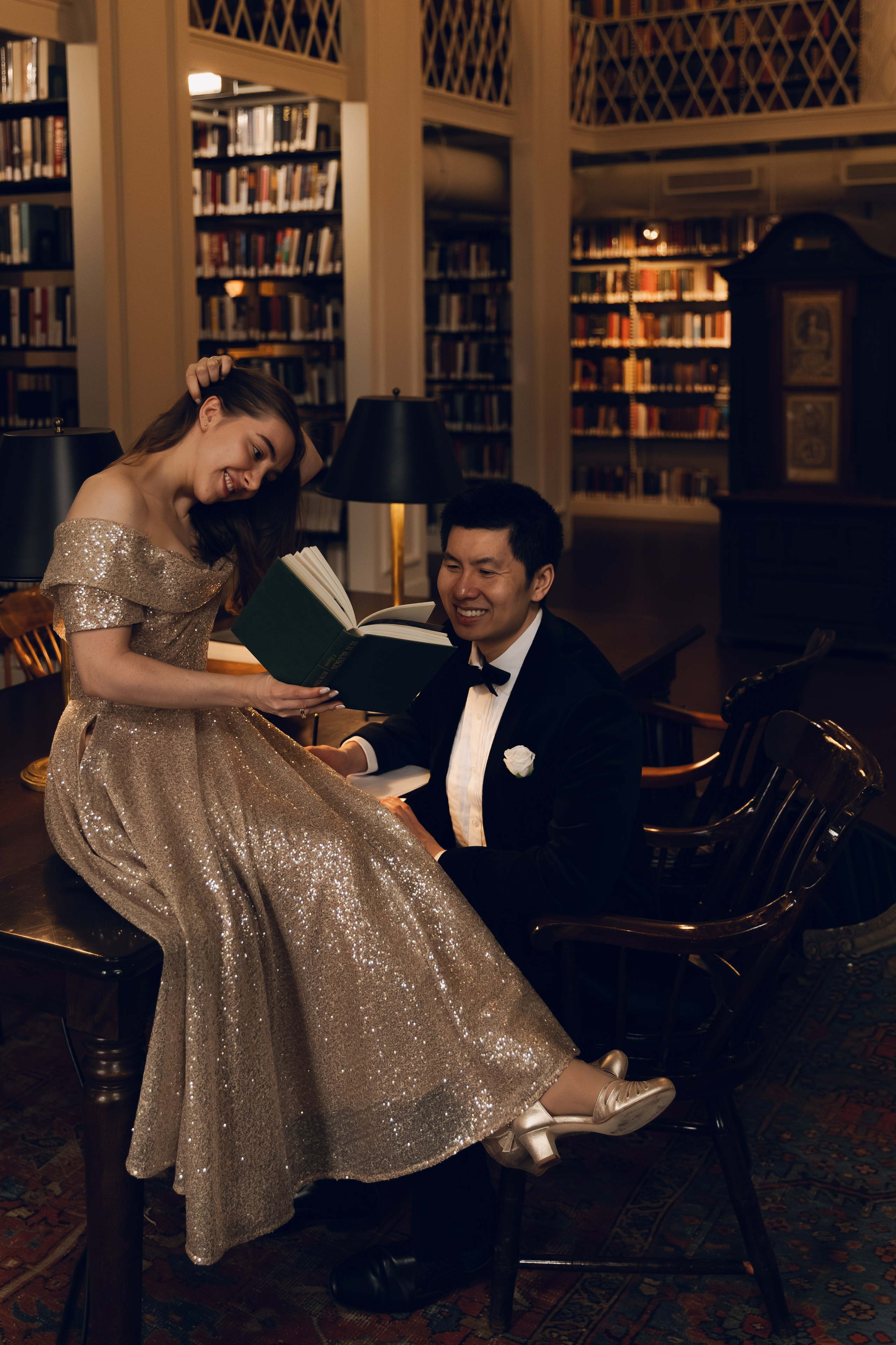 Engagement Session In Boston Athenaeum