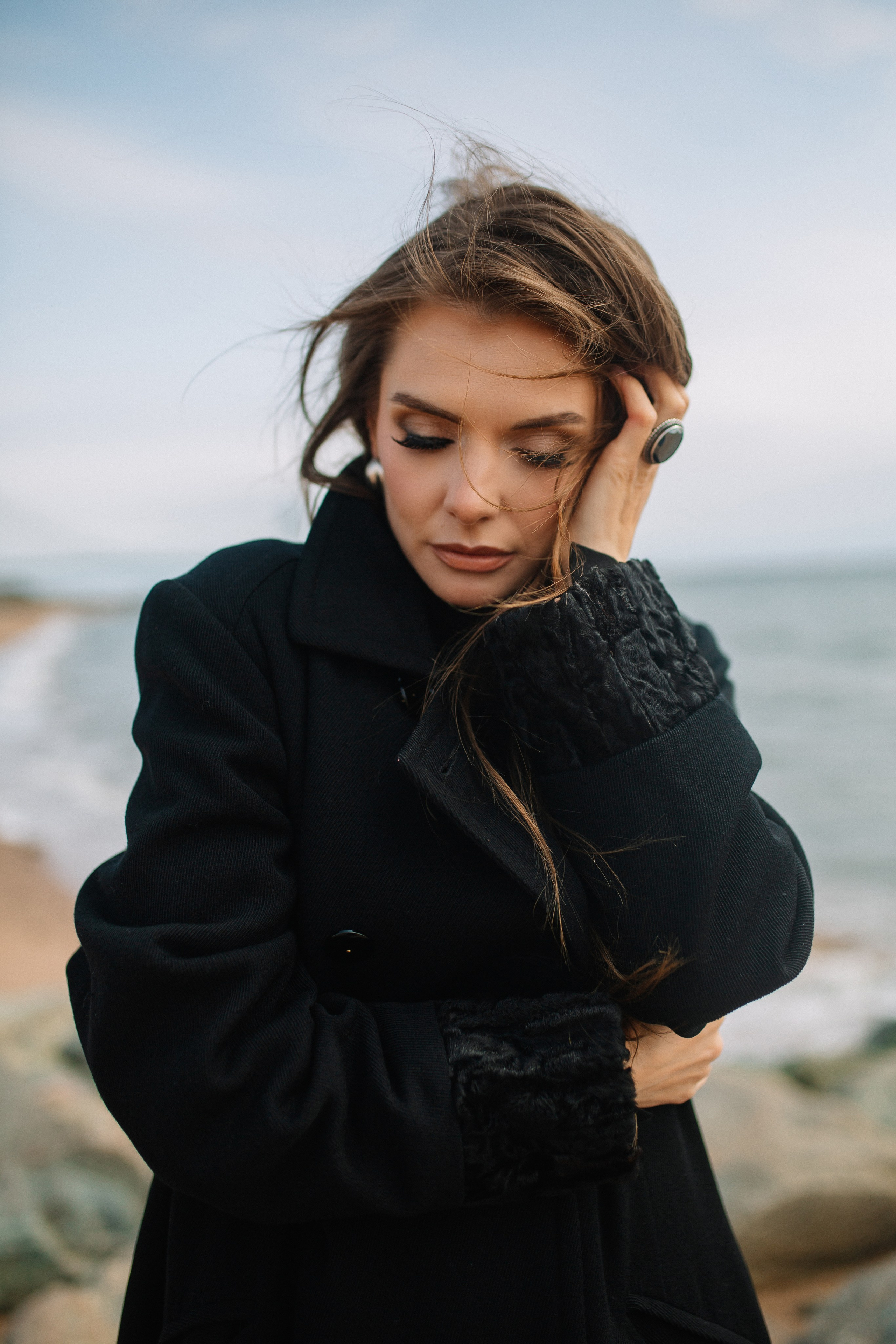 Portrait.Woman.Ocean. Photographer NYC