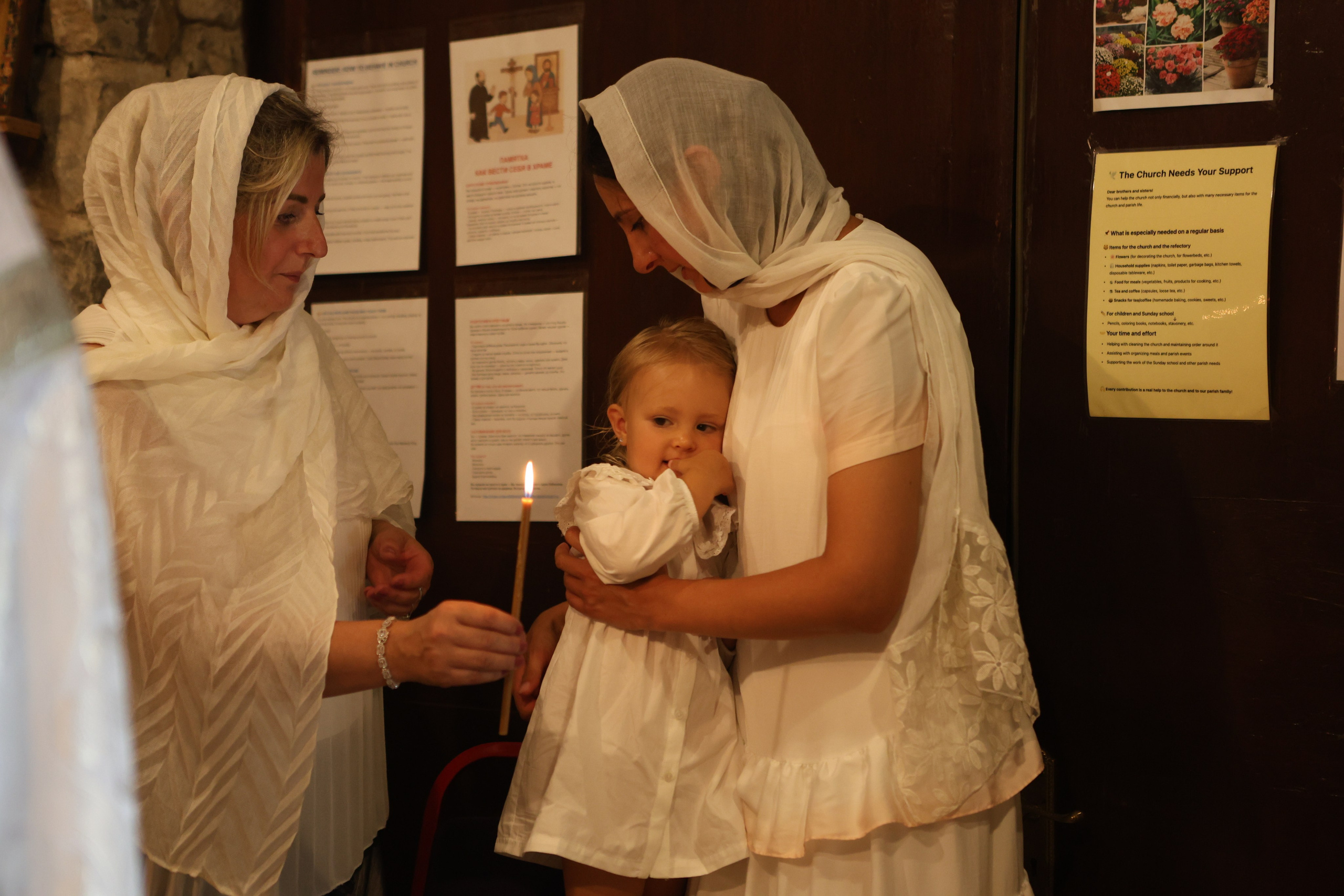 The sacrament of Gabriela Christening. Photographer Margarita Antonova in Naas, Co Kildare