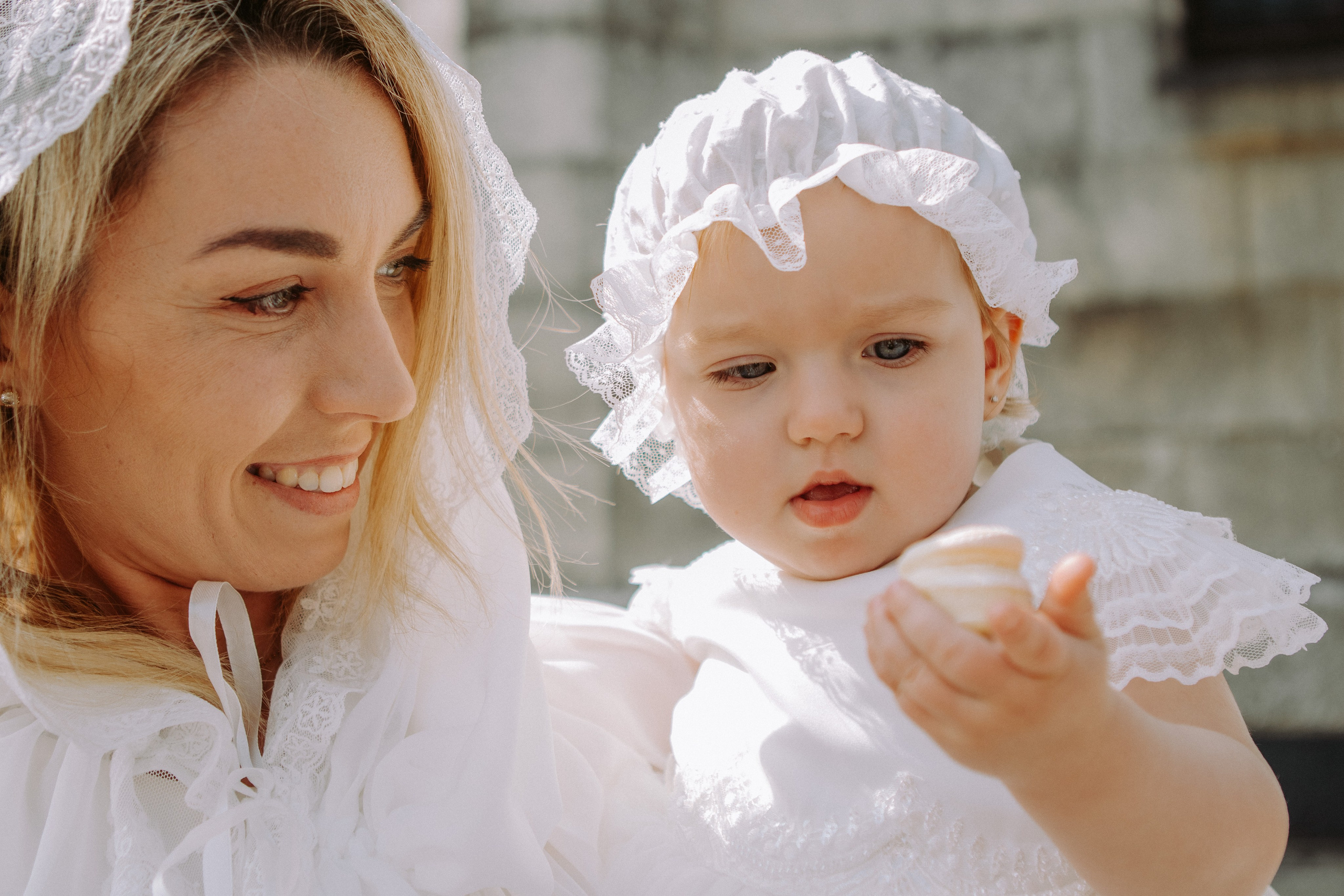 The sacrament of Milana Christening. Photographer Margarita Antonova in Naas, Co Kildare