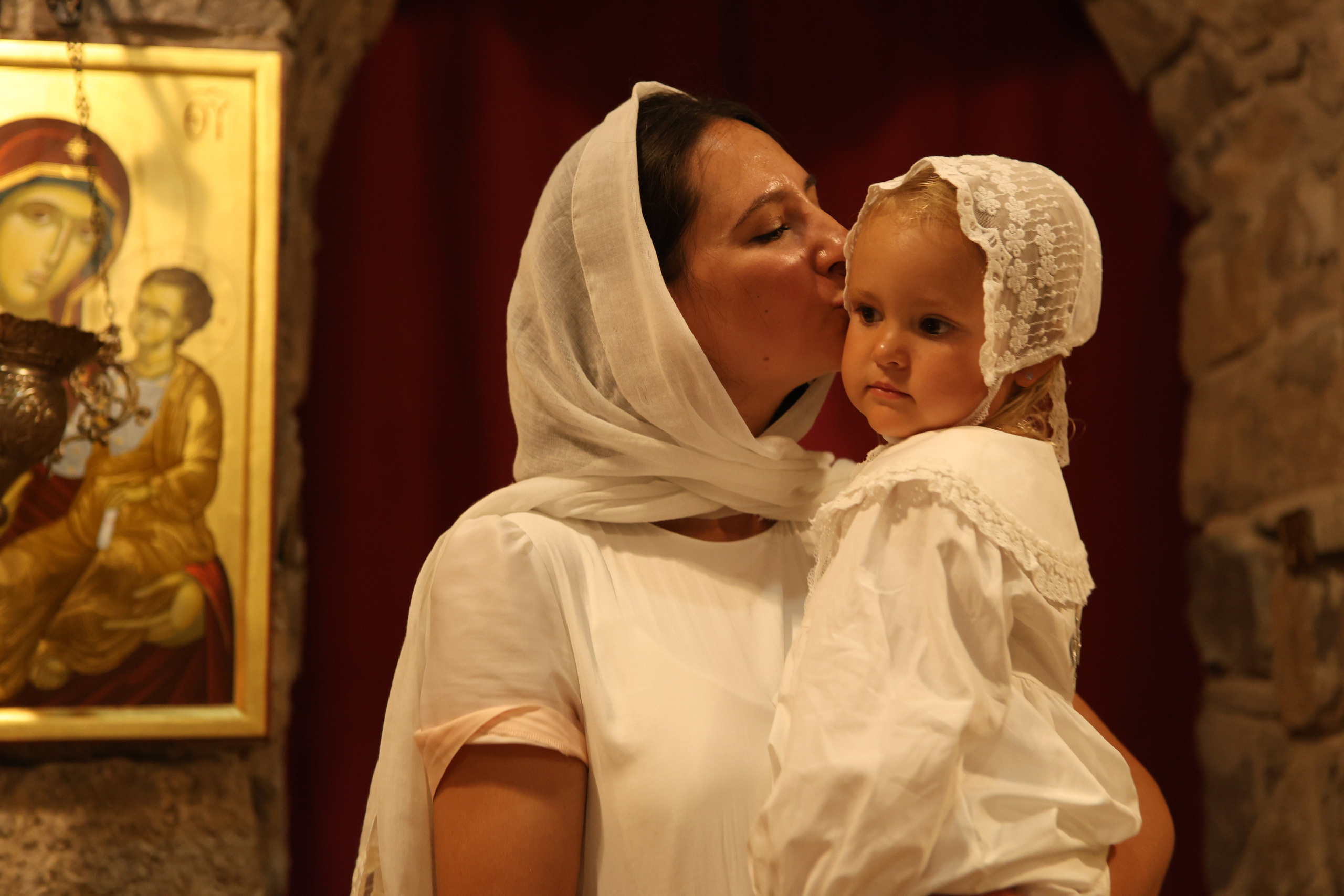 The sacrament of Gabriela Christening. Photographer Margarita Antonova in Naas, Co Kildare