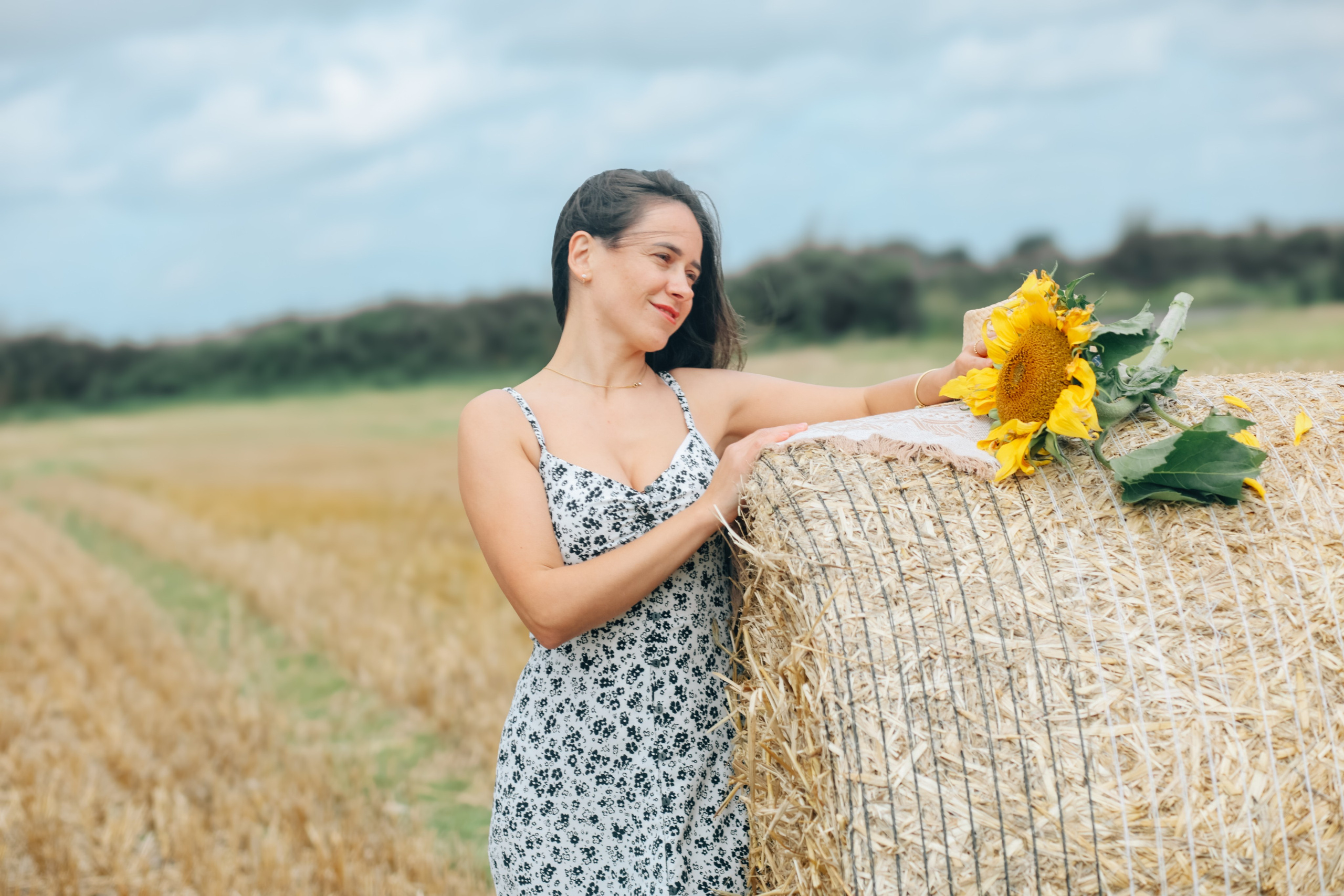 August with sunflowers. Photographer Margarita Antonova in Naas, Co Kildare