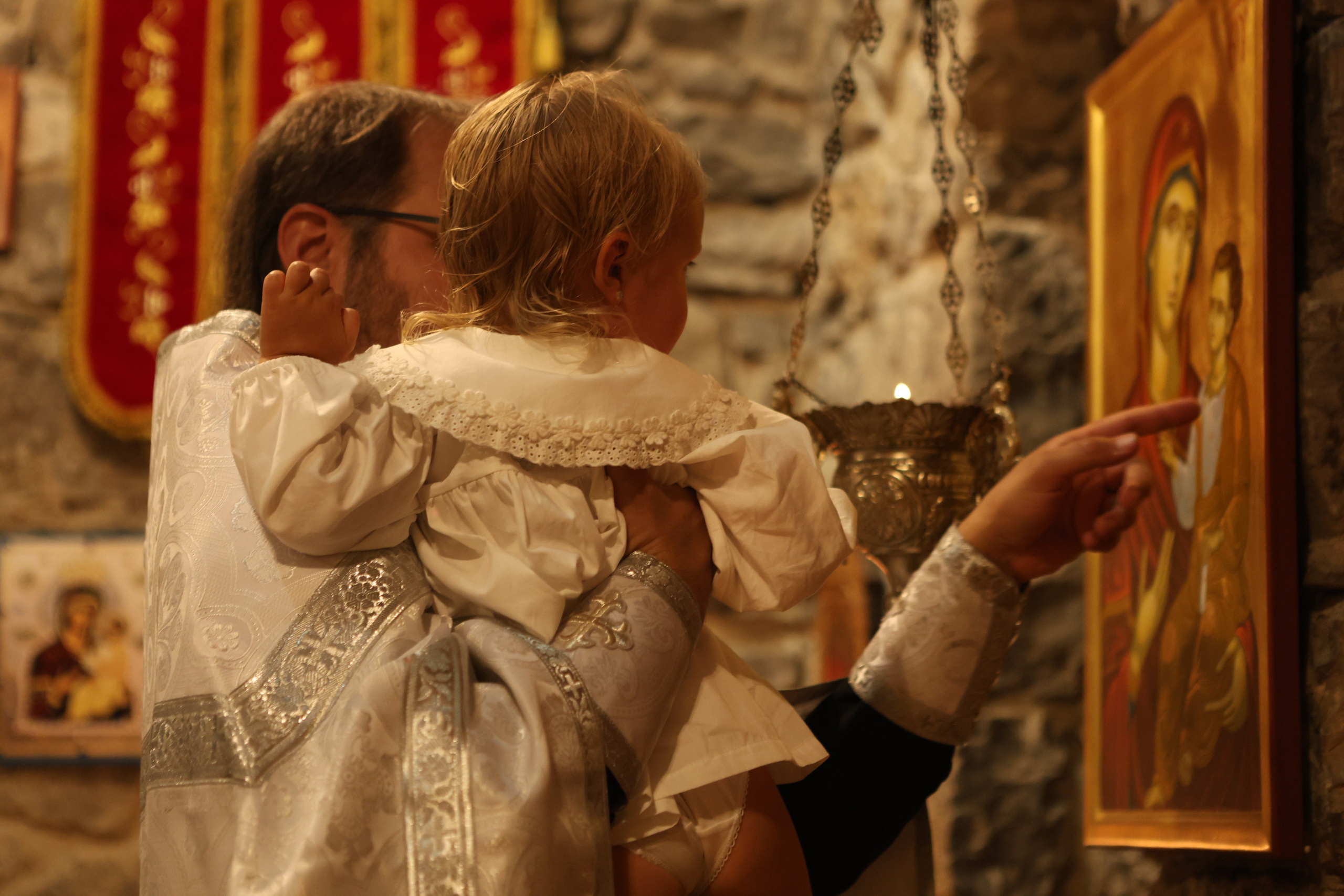 The sacrament of Gabriela Christening. Photographer Margarita Antonova in Naas, Co Kildare