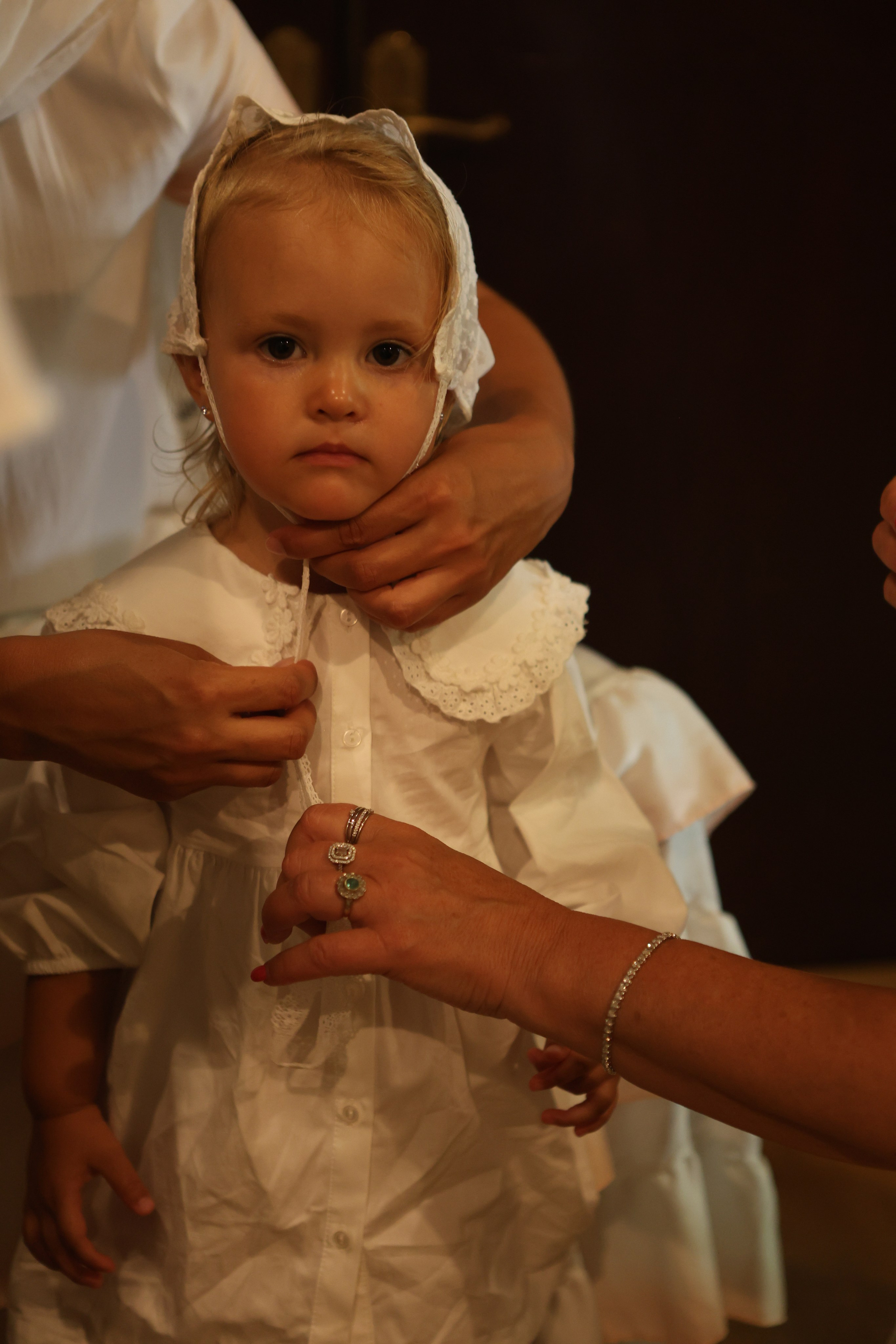 The sacrament of Gabriela Christening. Photographer Margarita Antonova in Naas, Co Kildare