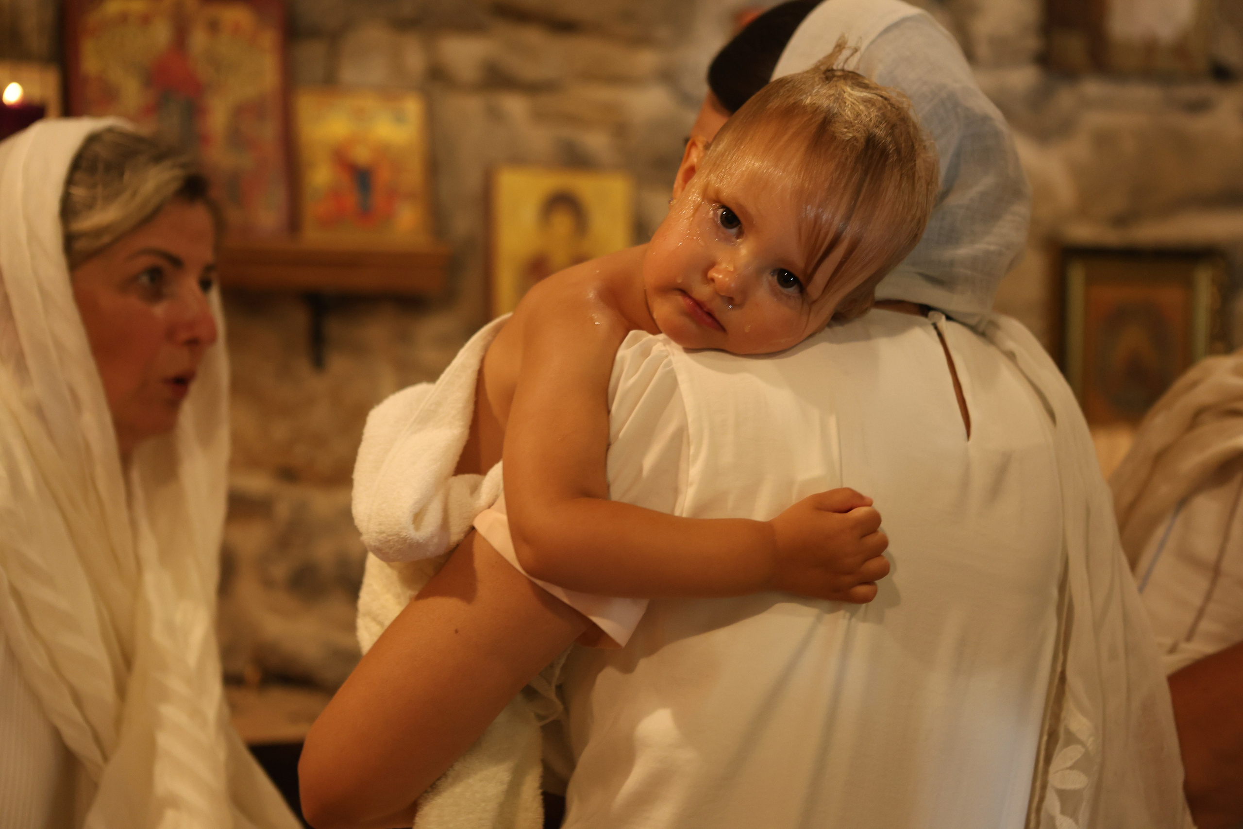 The sacrament of Gabriela Christening. Photographer Margarita Antonova in Naas, Co Kildare