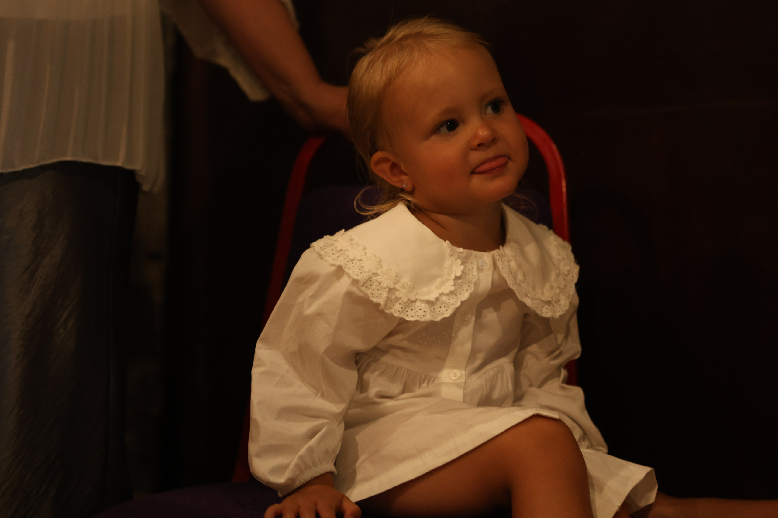 The sacrament of Gabriela Christening. Photographer Margarita Antonova in Naas, Co Kildare