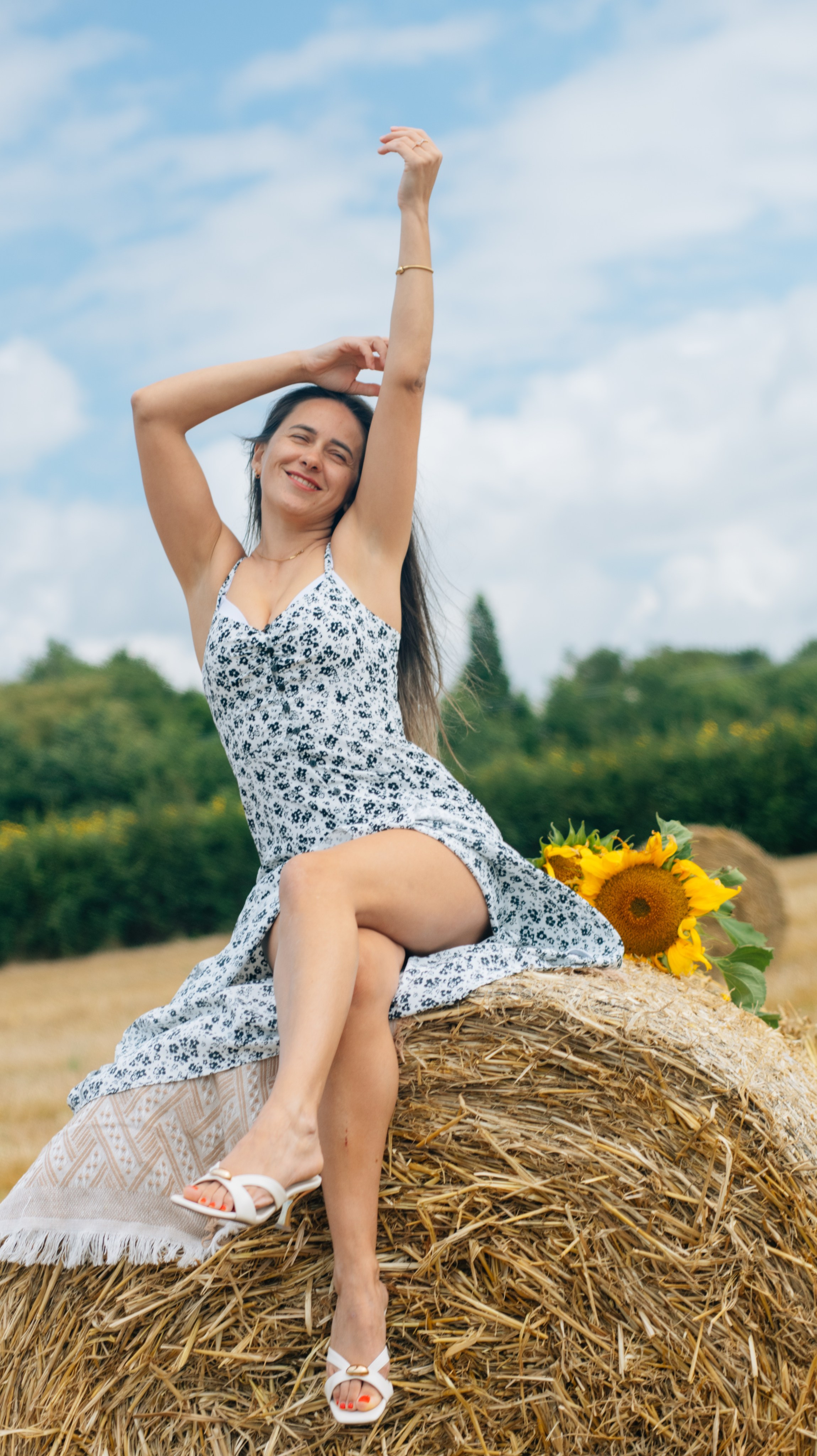 August with sunflowers. Photographer Margarita Antonova in Naas, Co Kildare