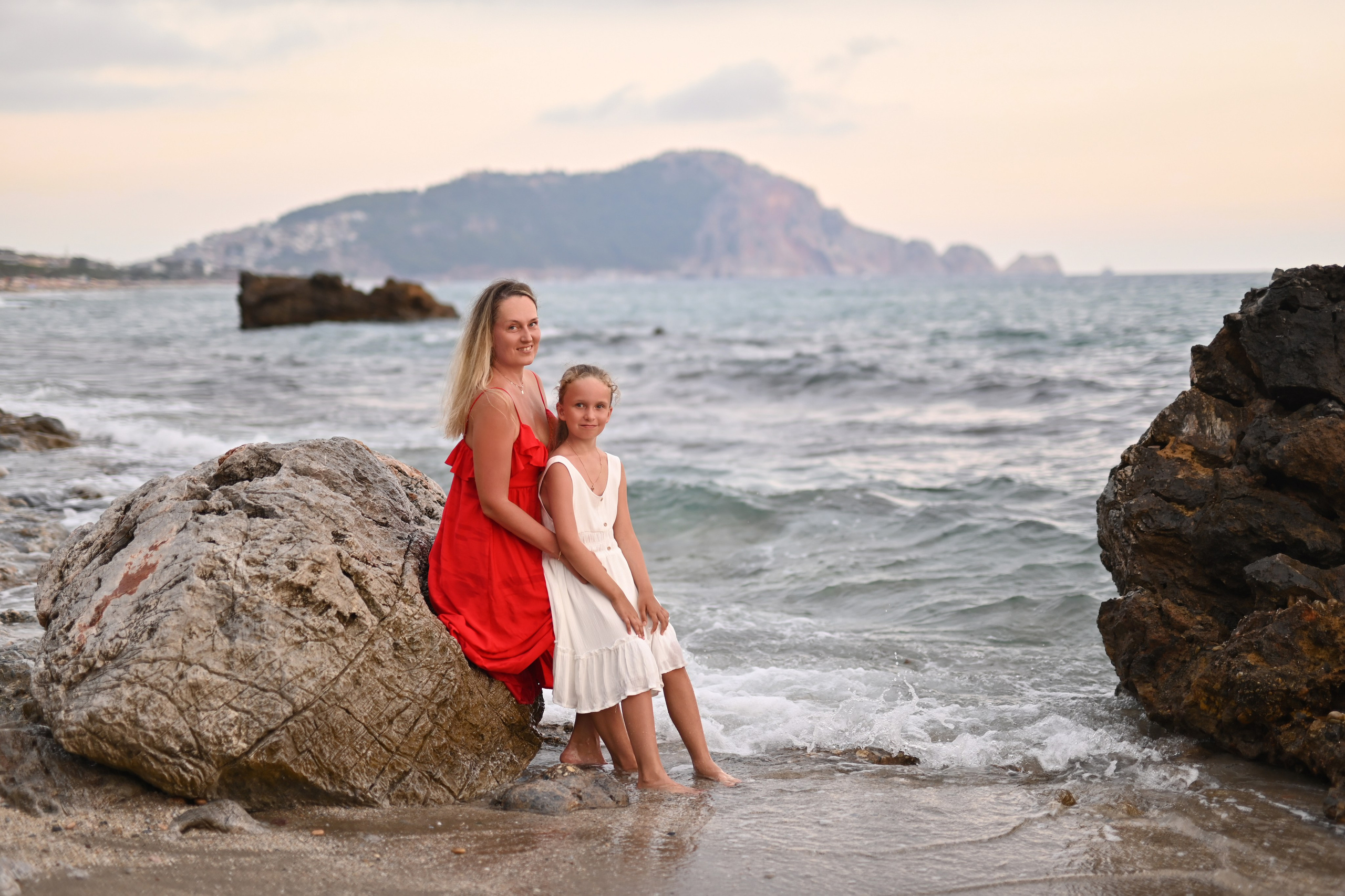 Семейная съемка на пляже Клеопатра. Фотограф в Алании (Аланье), Сиде, Манавгате. Турция