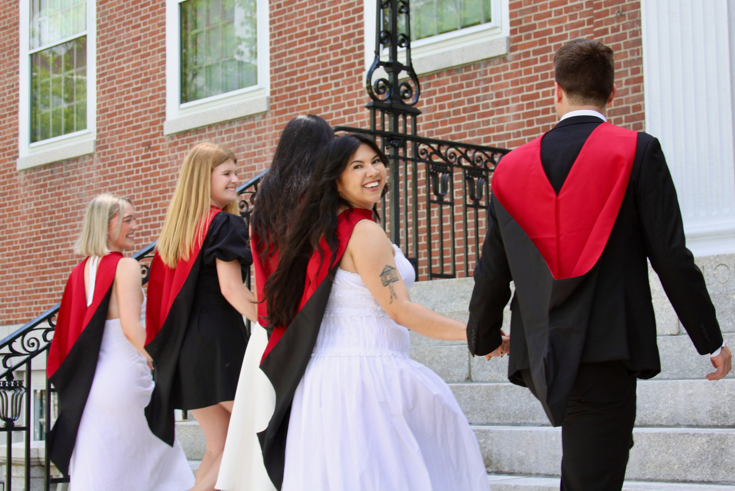 Masters graduation with Talia (group shoot). Kelly Sang, graduation and portrait photographer in Boston