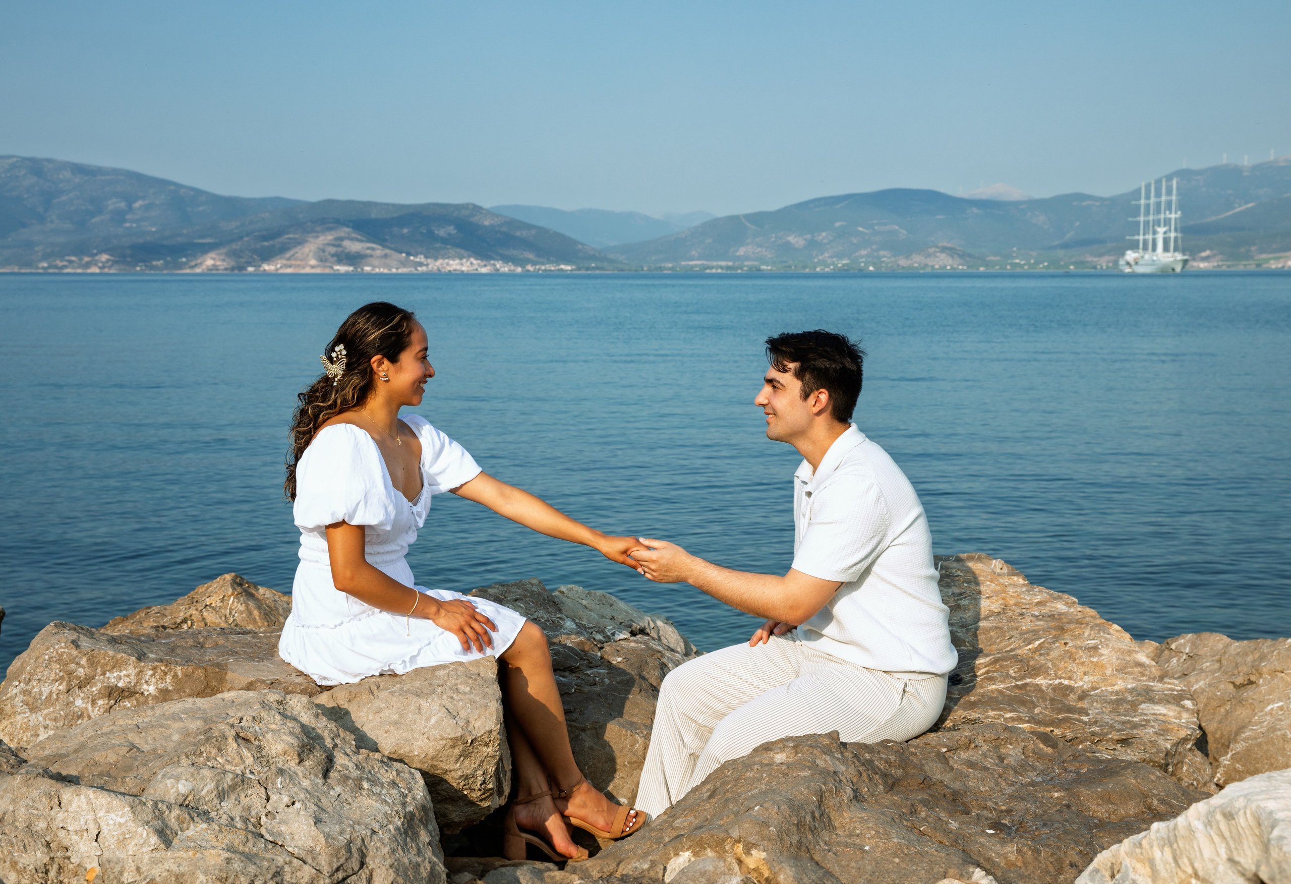 Ariana & Richard (USA). Photographer Anya Khasapi. Nafplio, Greece