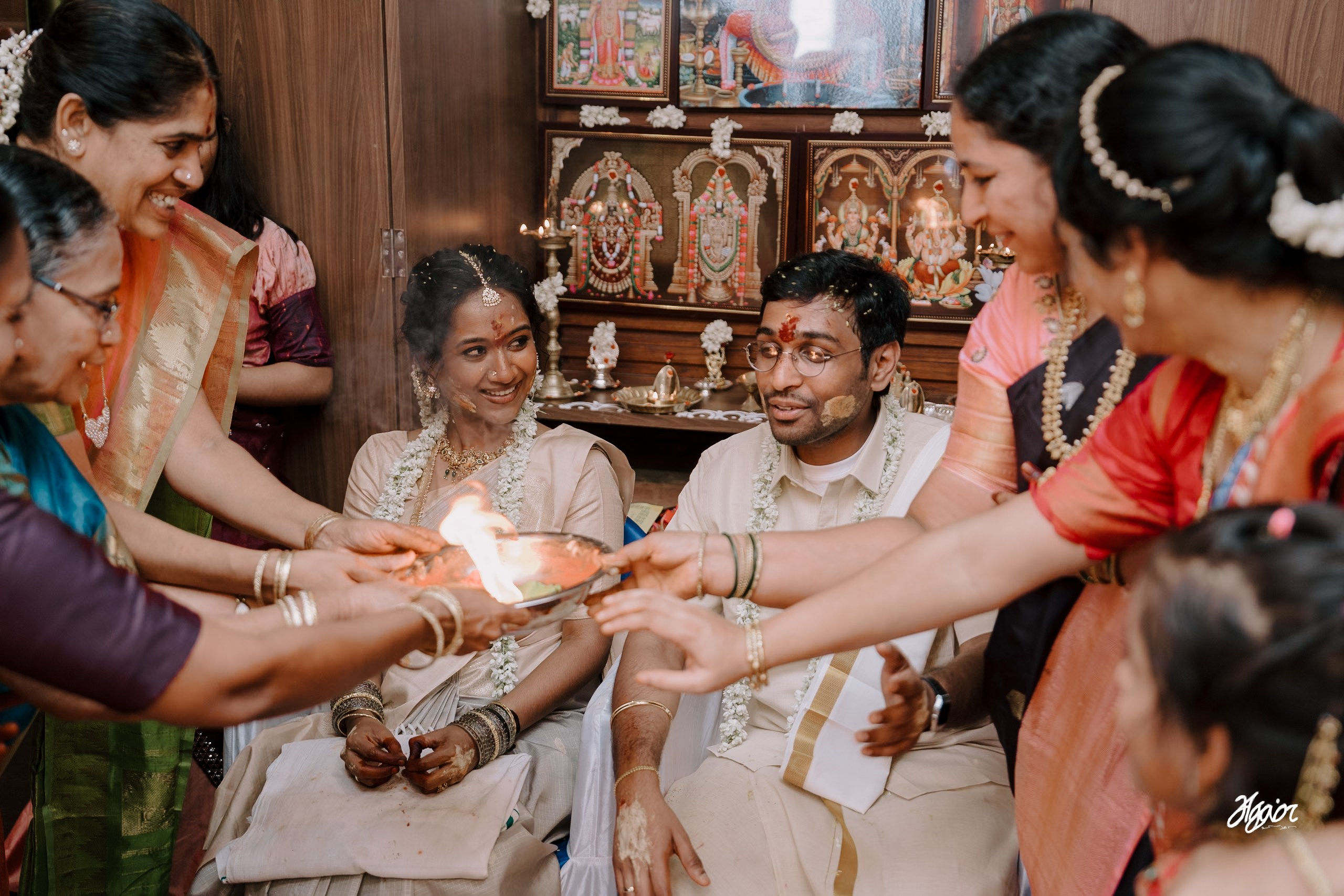 Wedding documentary photography in Pondicherry. Agam Vizha