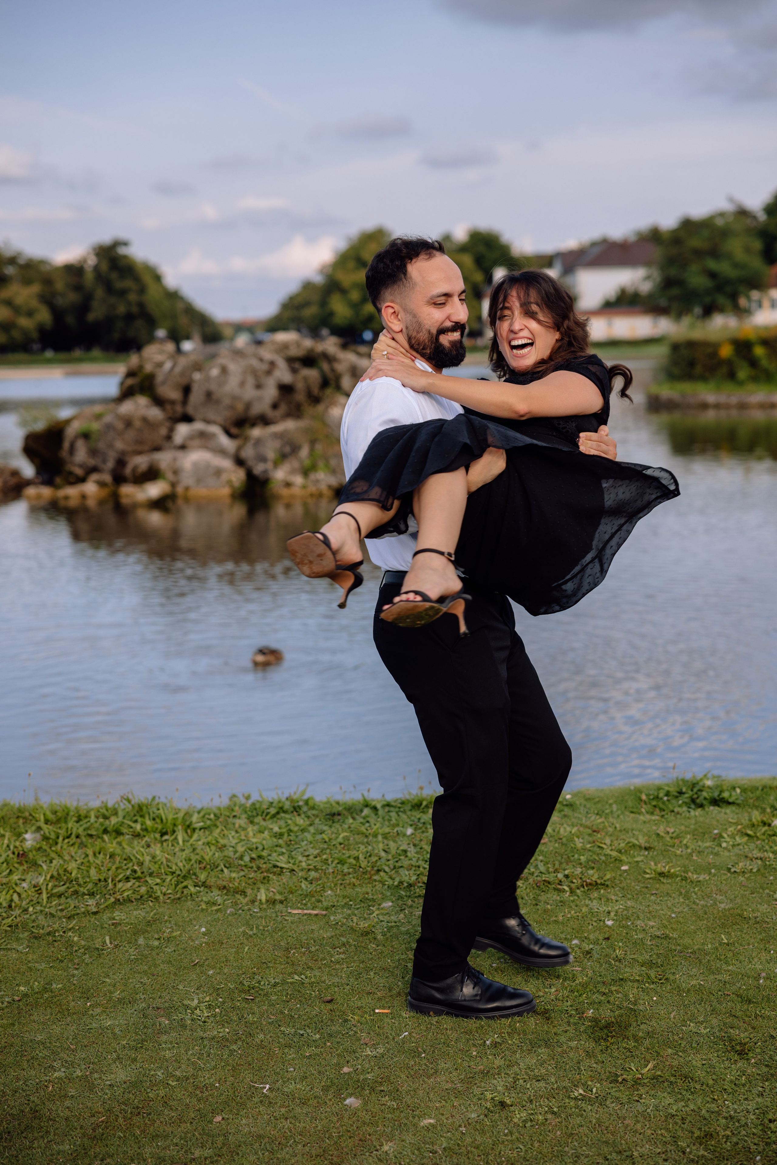 Antrag am Schloss Nymphenburg. Hochzeitsfotograf München Taufe Familienfotograf Tanja Mauke