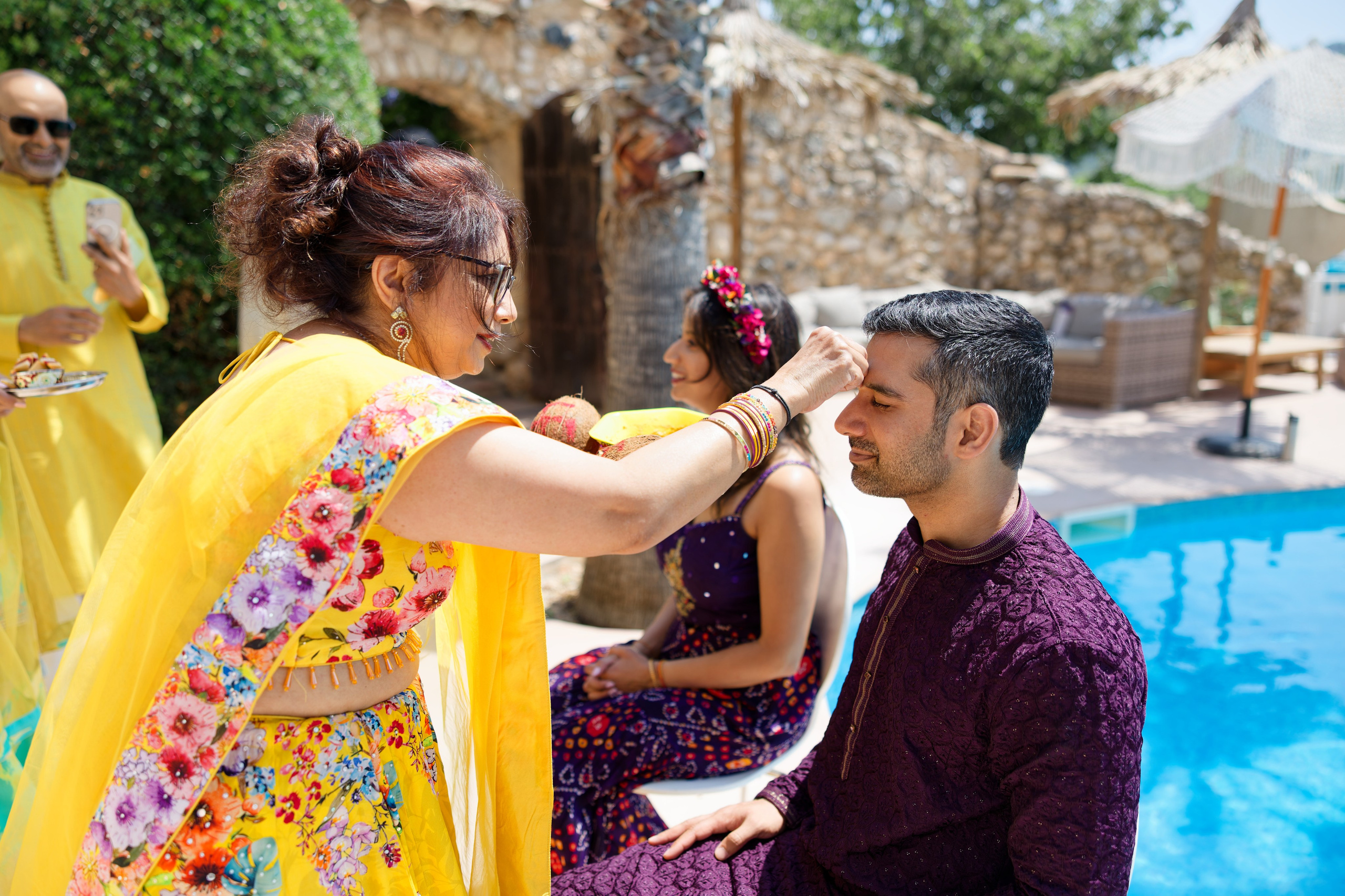 Indian wedding Haldi ceremony & Mehndi Night at Masia Nur, Sitges, Spain Preview