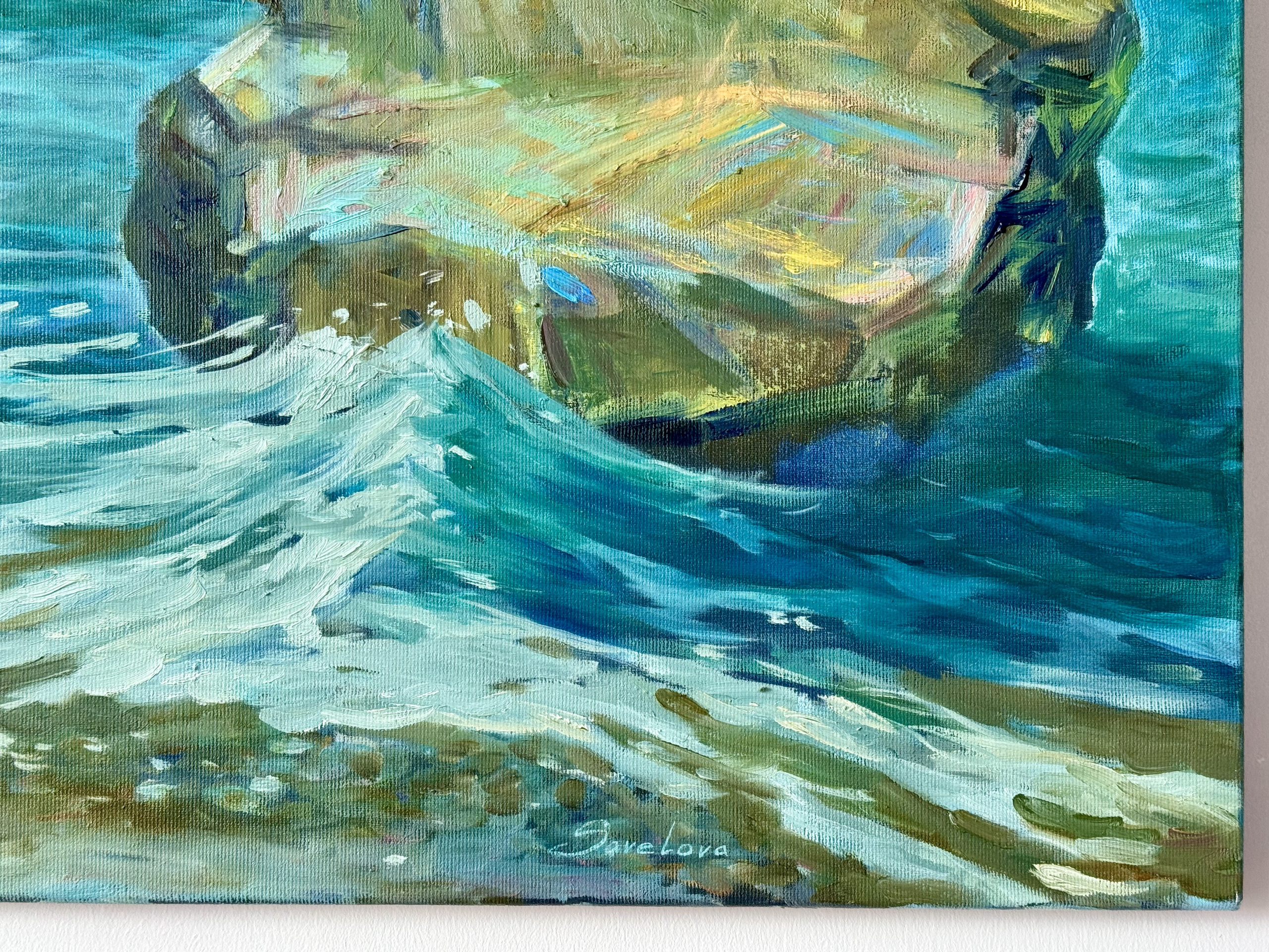 «Three big sea rocks». Художник живописец Савелова Ольга