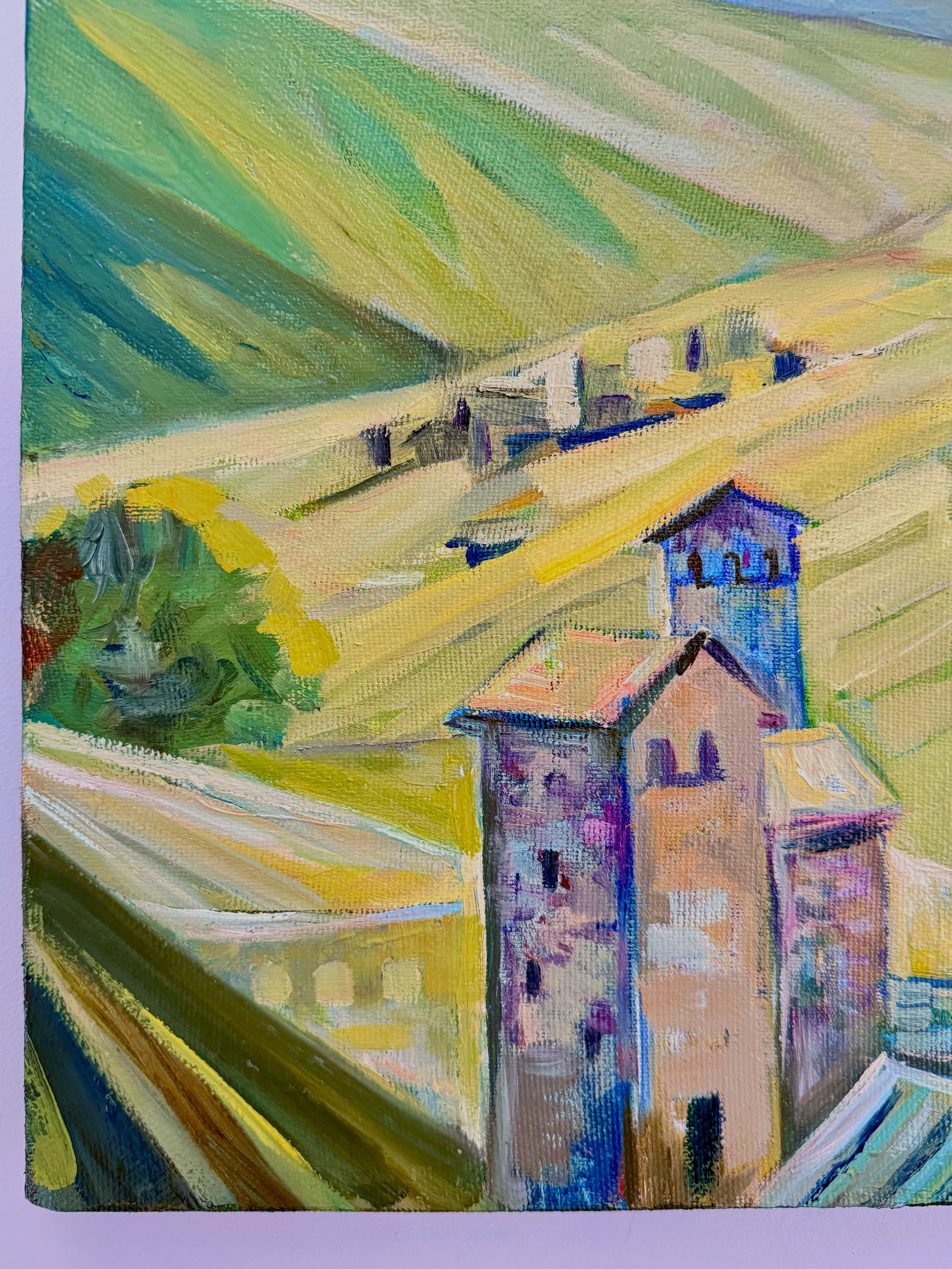 «Svan towers at Svaneti». Художник живописец Савелова Ольга