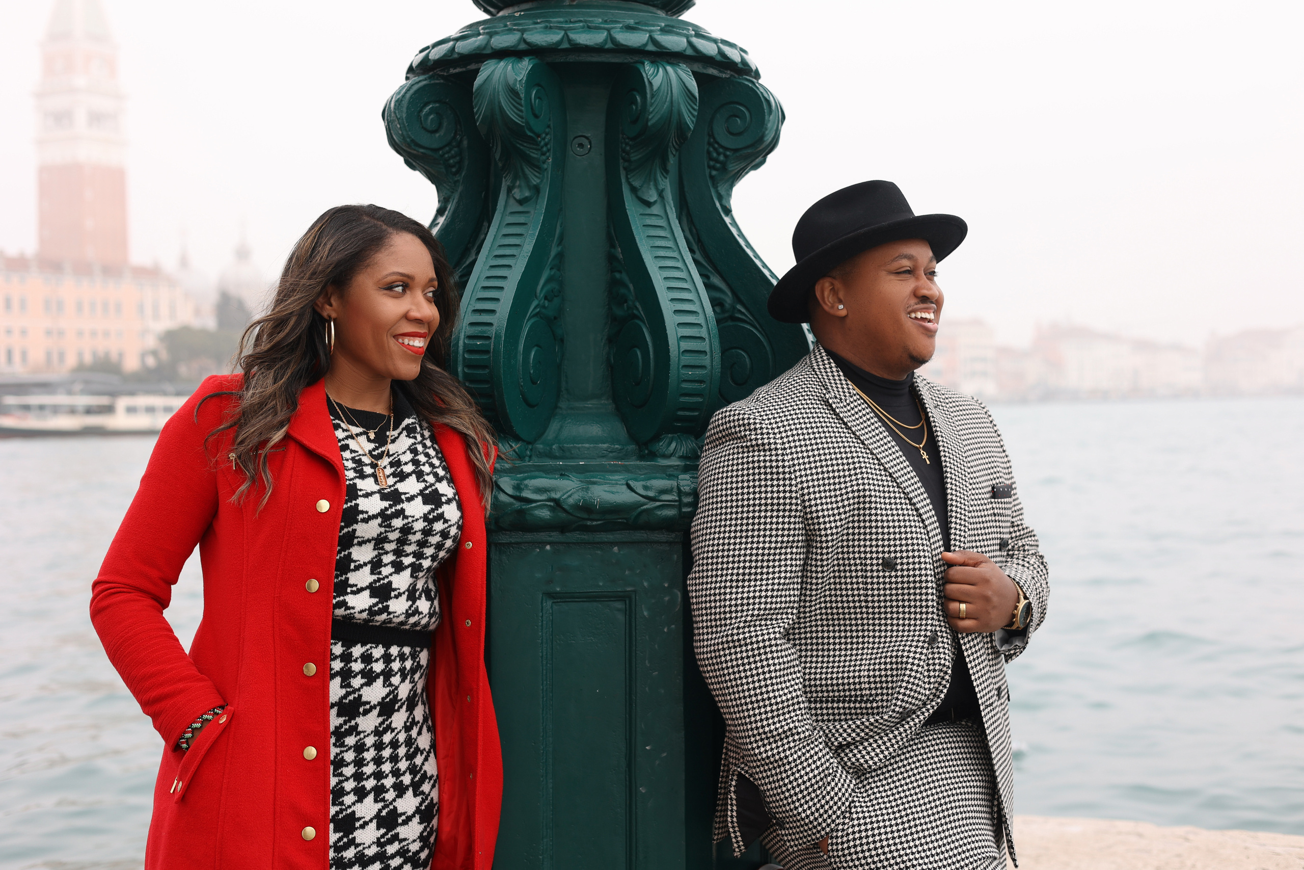 American couple in holidays in Venice 
