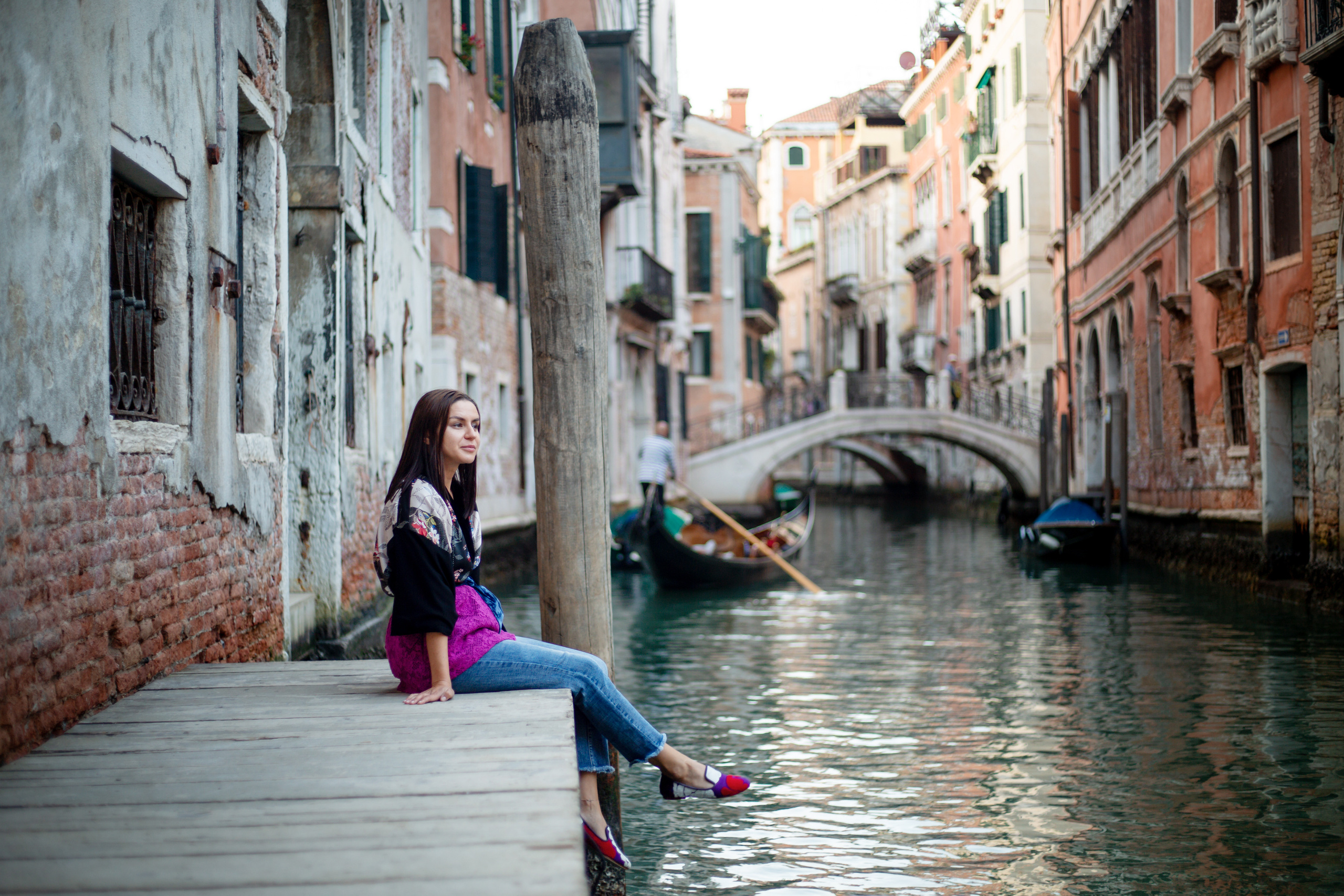 Photo session on a water taxi. Photographer in Venice, Viktoria Antonova