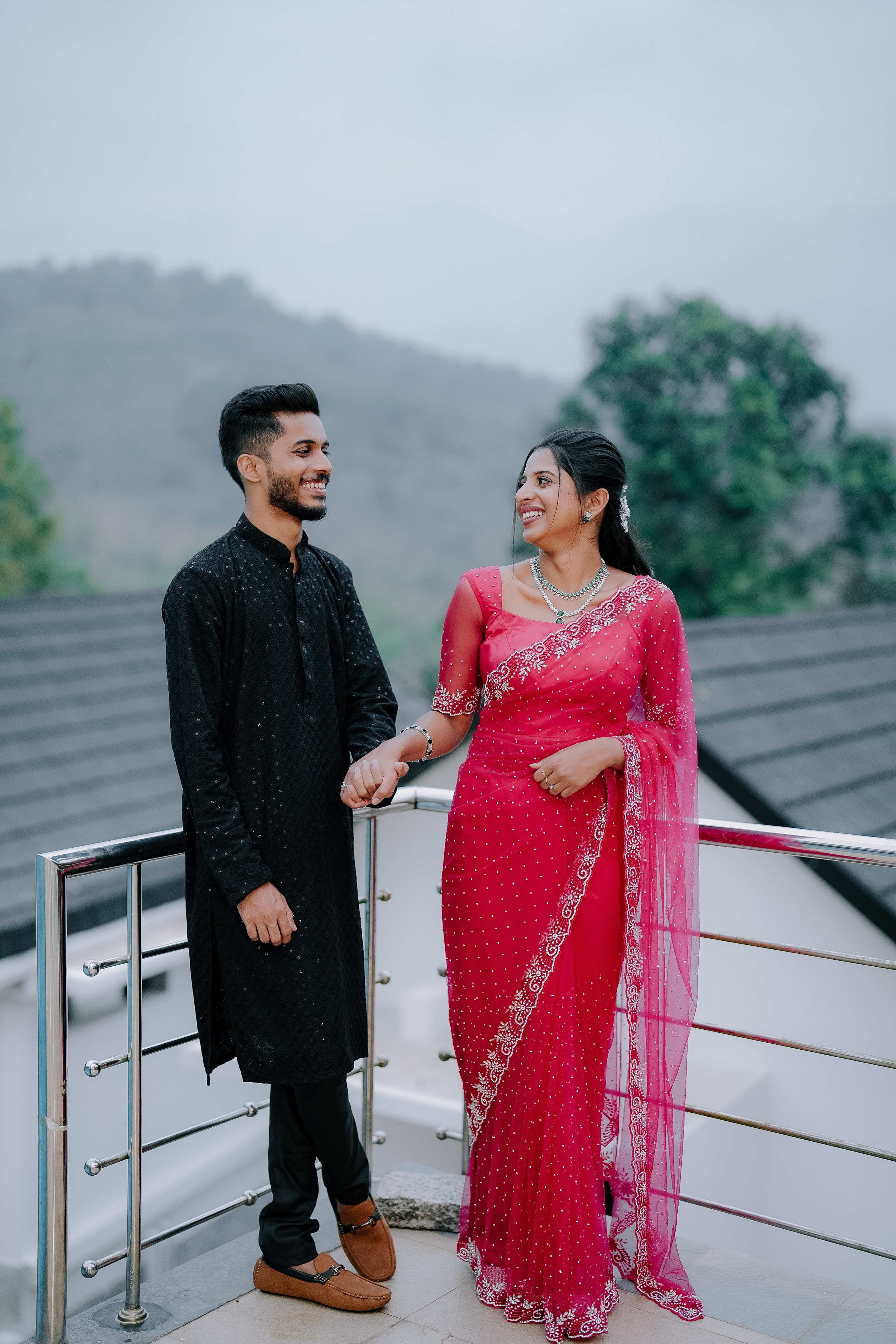 Engagement Ft. Aneesha & Mathew. Fine art Wedding Photographers in India & Canada