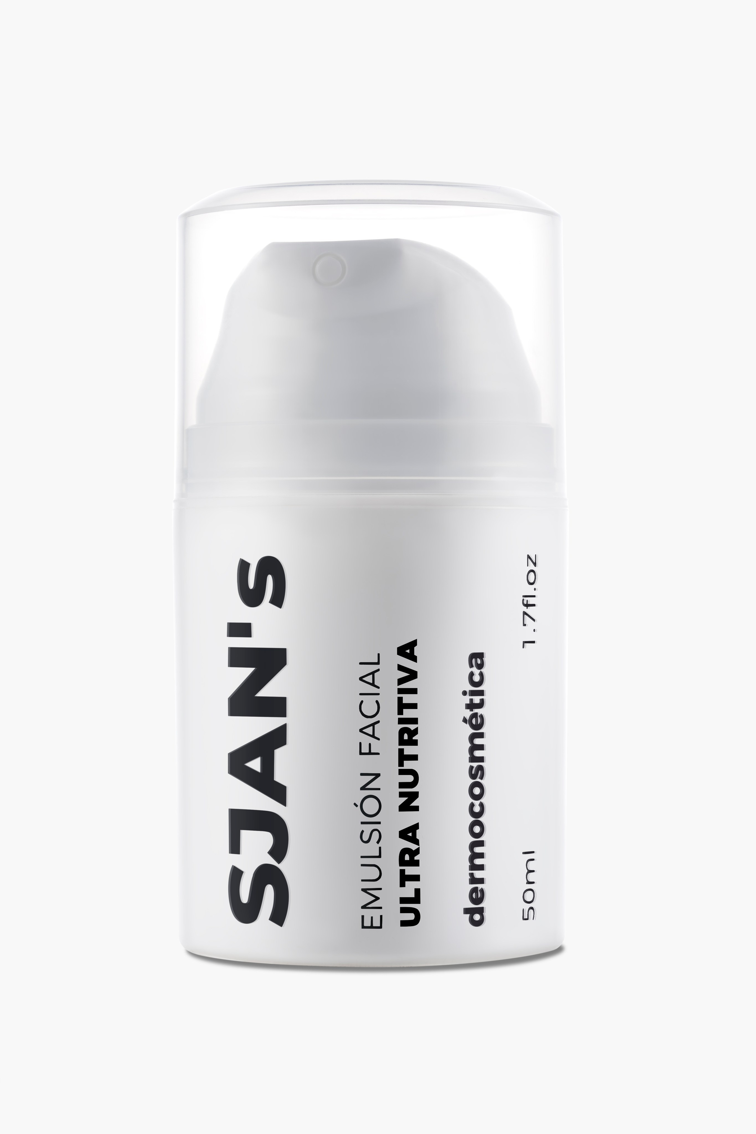 SJAN'S AIO facial cleanser, catalogue listing on a light background