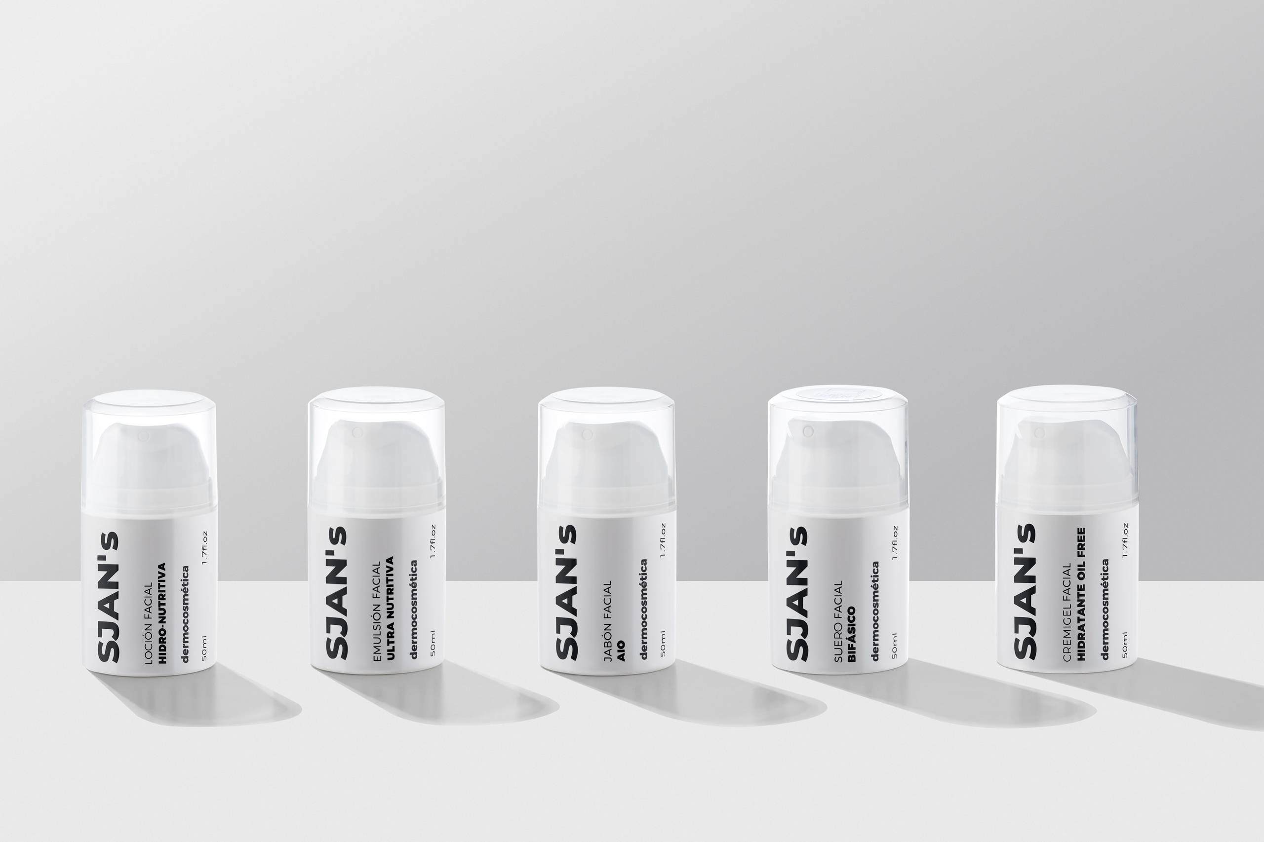 The five SJAN'S references standing with long shadows, for the site header