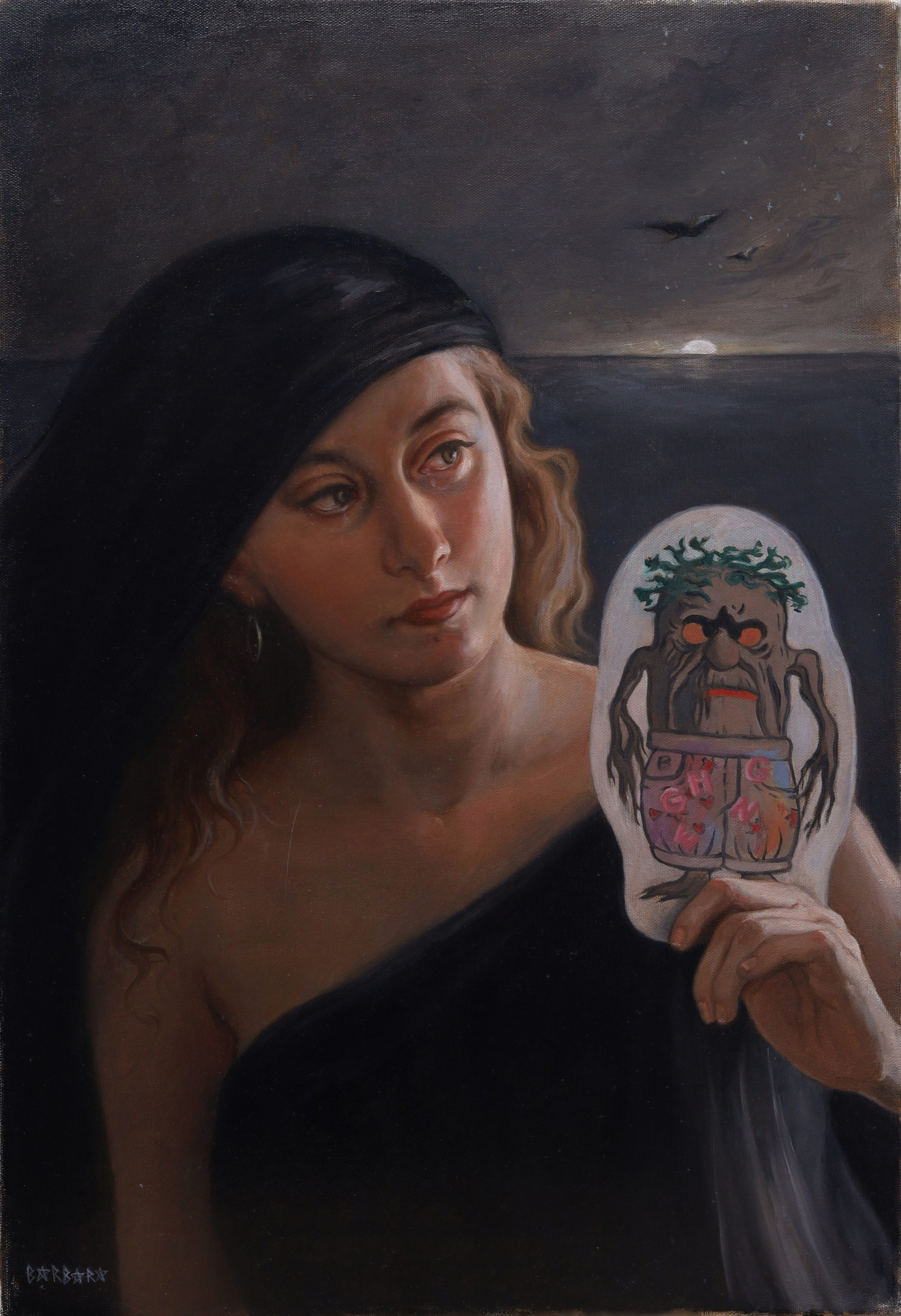 The Symbol, oil painting, Barbara Cabral. Barbara Cabral