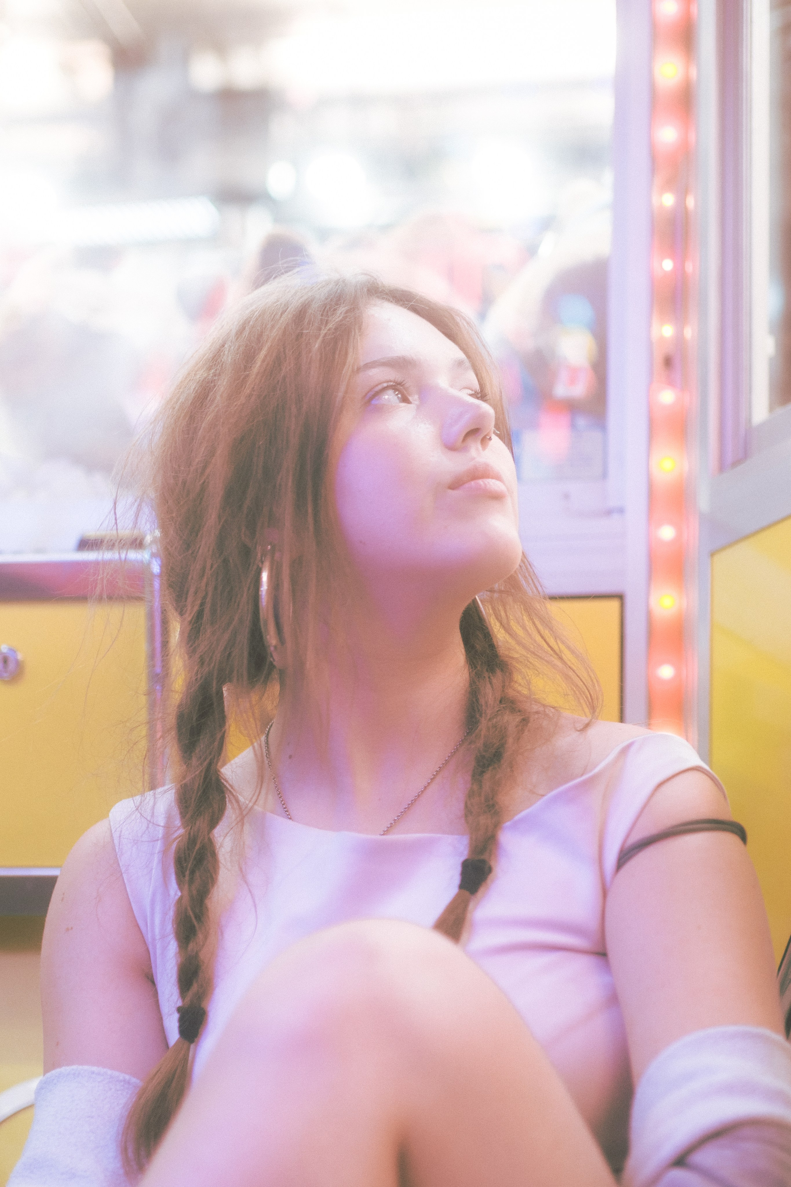 Alexandra at the Arcade | Neon Portrait Photography