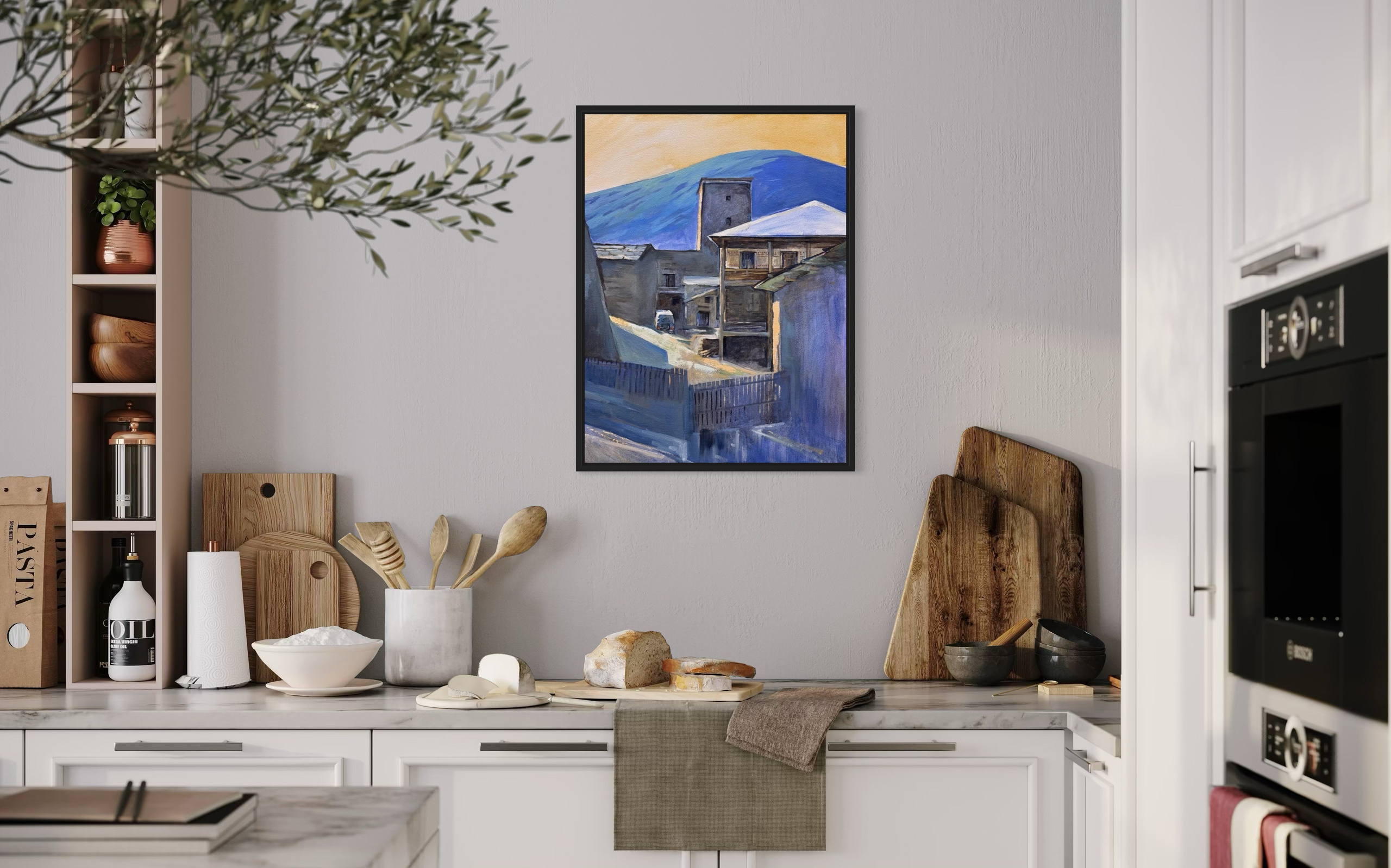 «Old yard Ushguli». Художник живописец Савелова Ольга