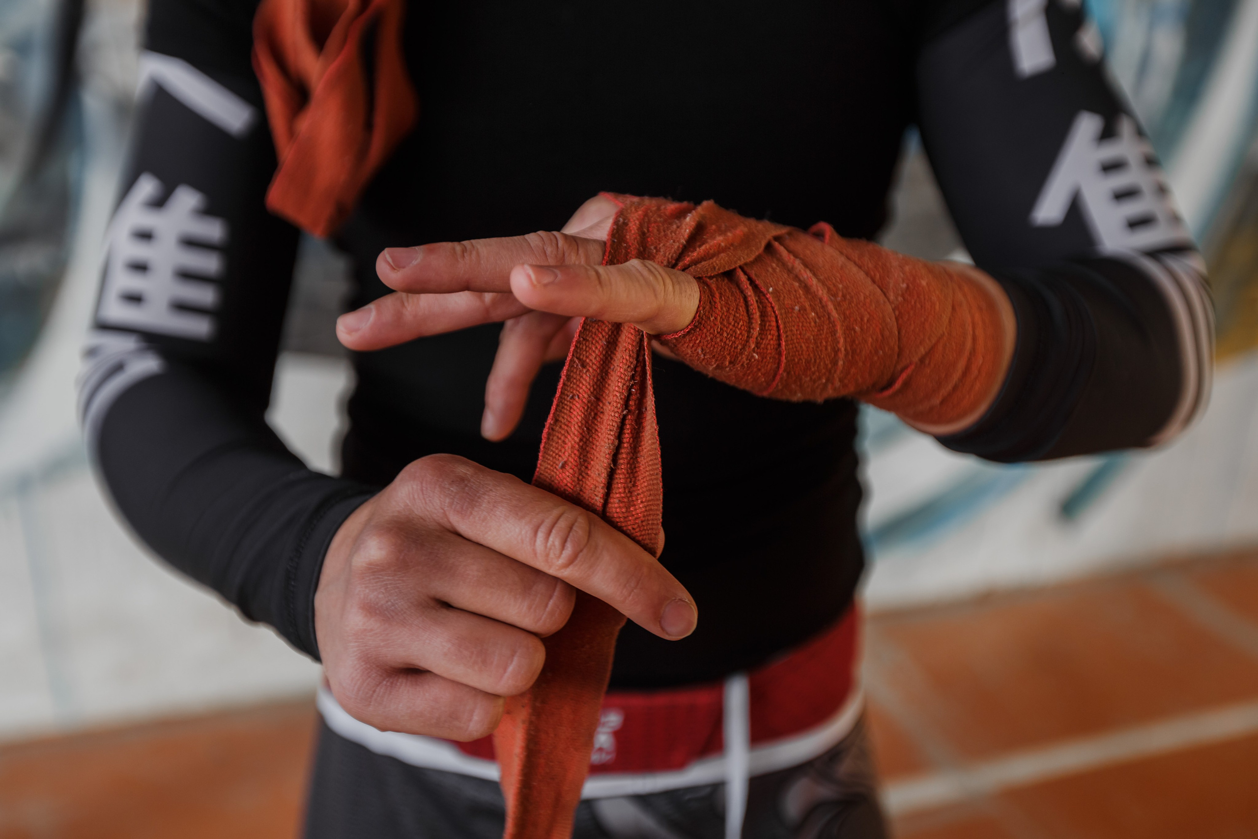 manos de una atleta profesional