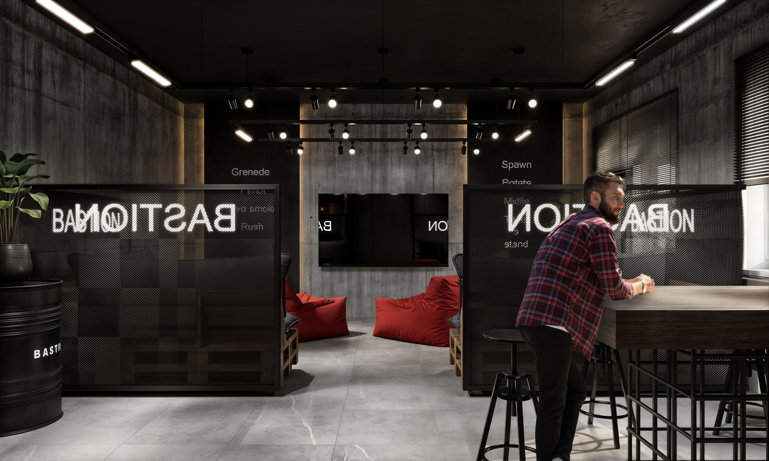 Bastion Hostel, Daugavpils. Interjera dizaina studija 4 Stūri