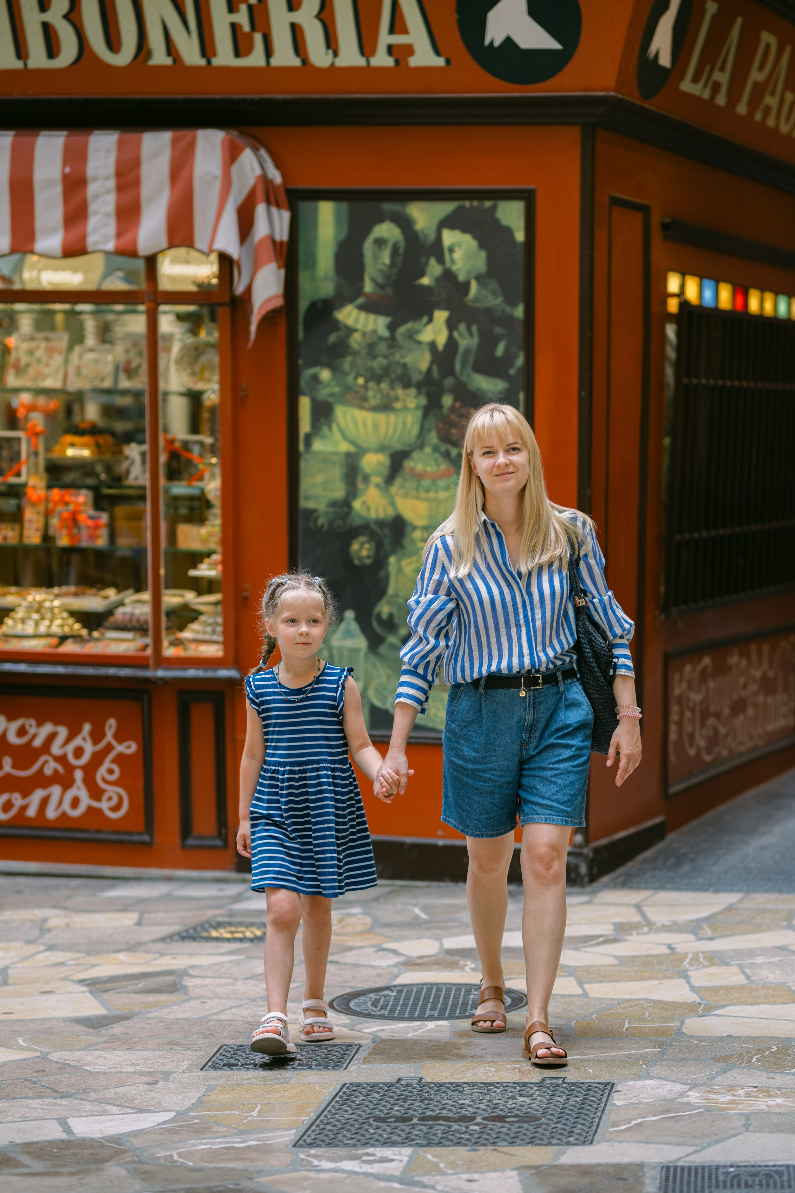 Walking on the street. Photographer in Mallorca