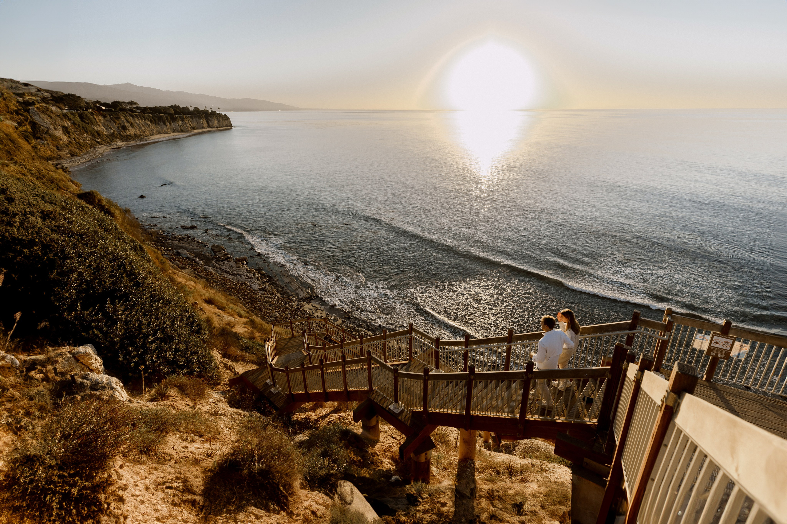 Surprise Proposal at Sunrise at Point Dume, Malibu | Taya Frank. Southern California Family and Couple Photographer