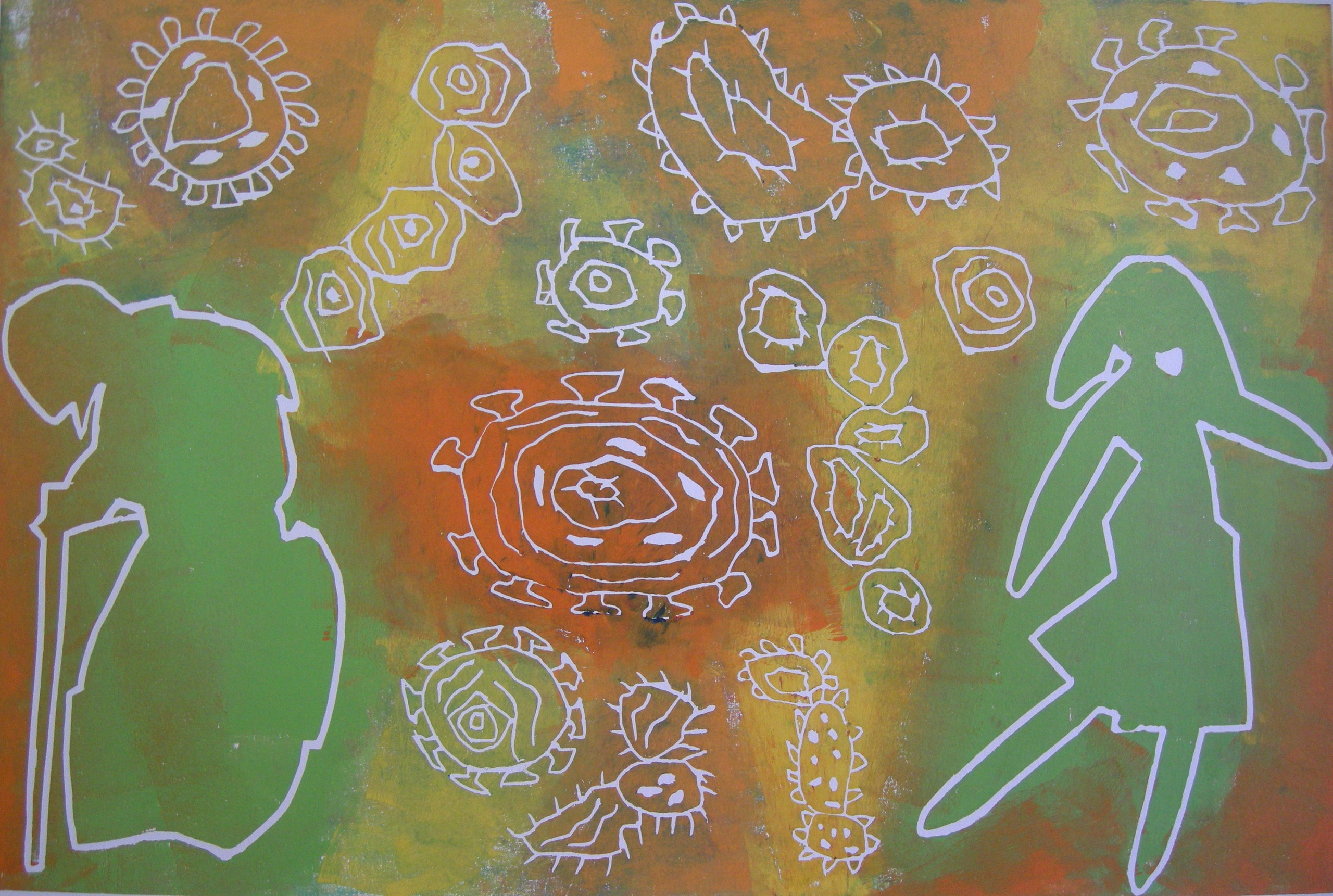 Corona 2020 - 40x60 auf Papier 60x80
