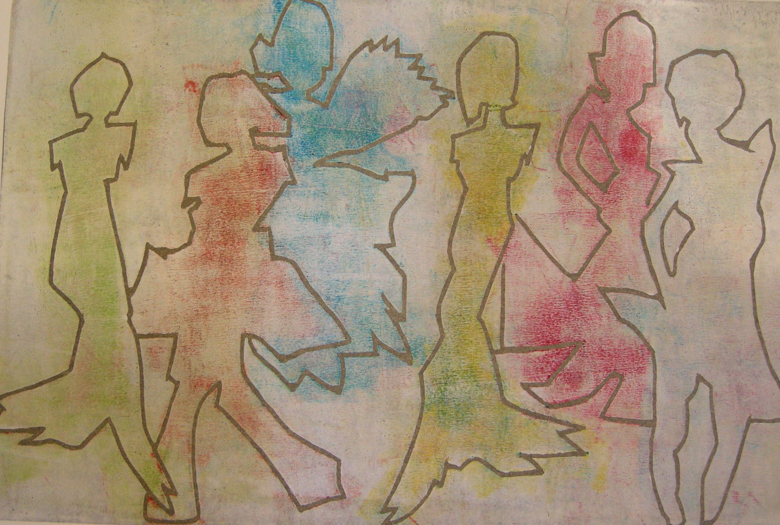 Unter uns 1, 2020 - 40x60 auf Papier 60x80