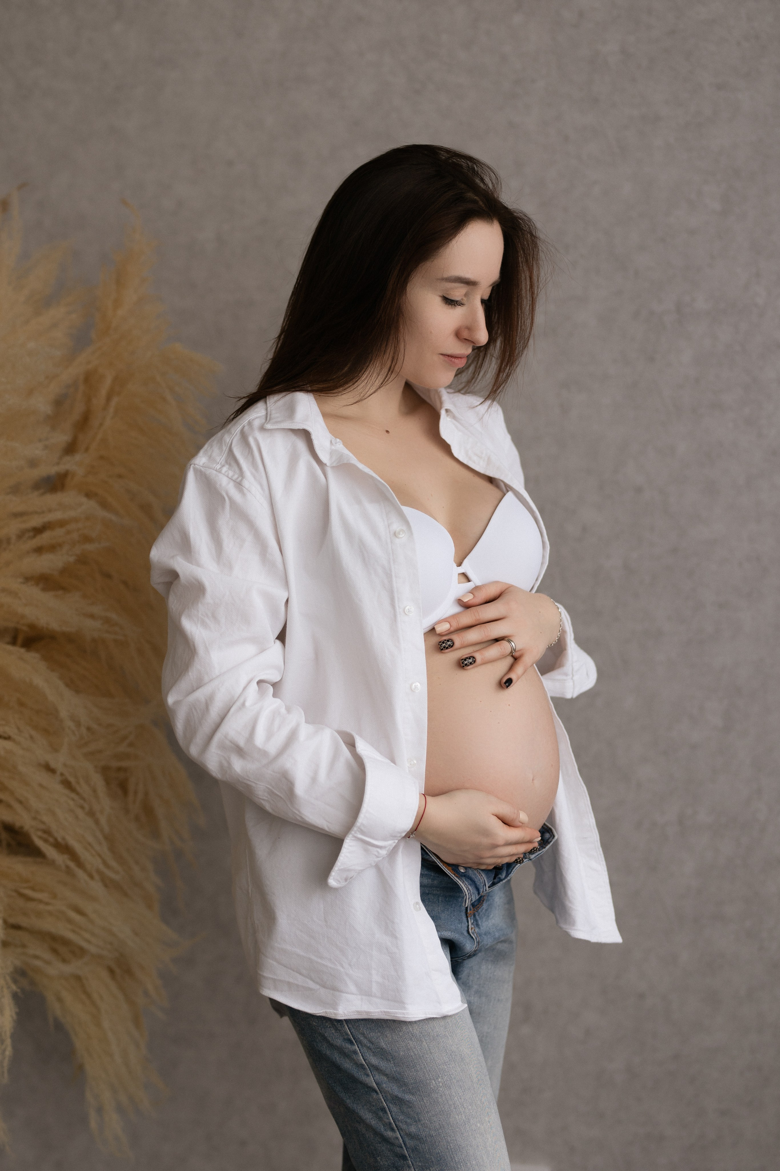 Laukimo (nėščiosios) fotosesija Marijampolėje, fotostudijoje