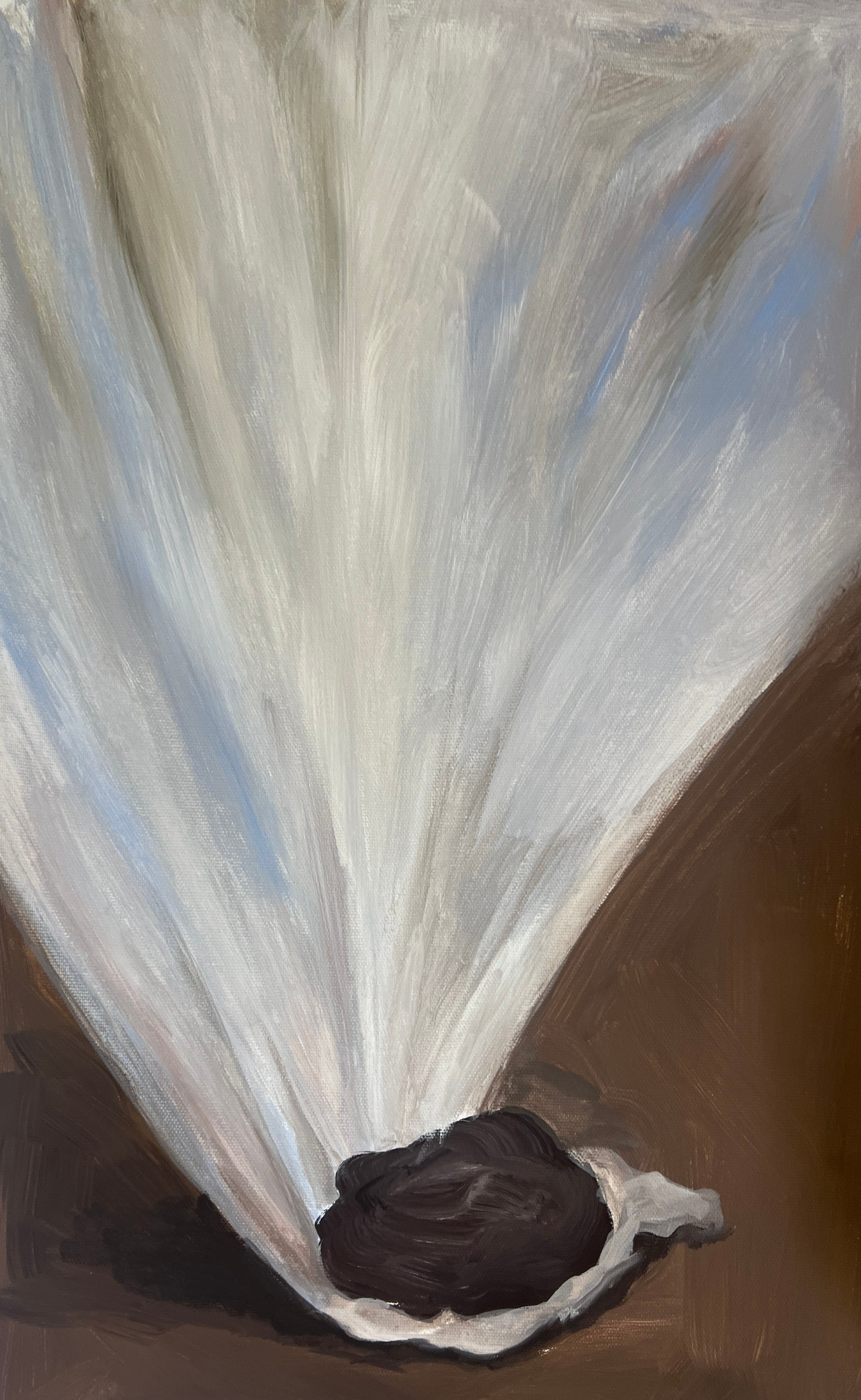 Still becoming-6. 2026, Gouache sur toile,45x34cm