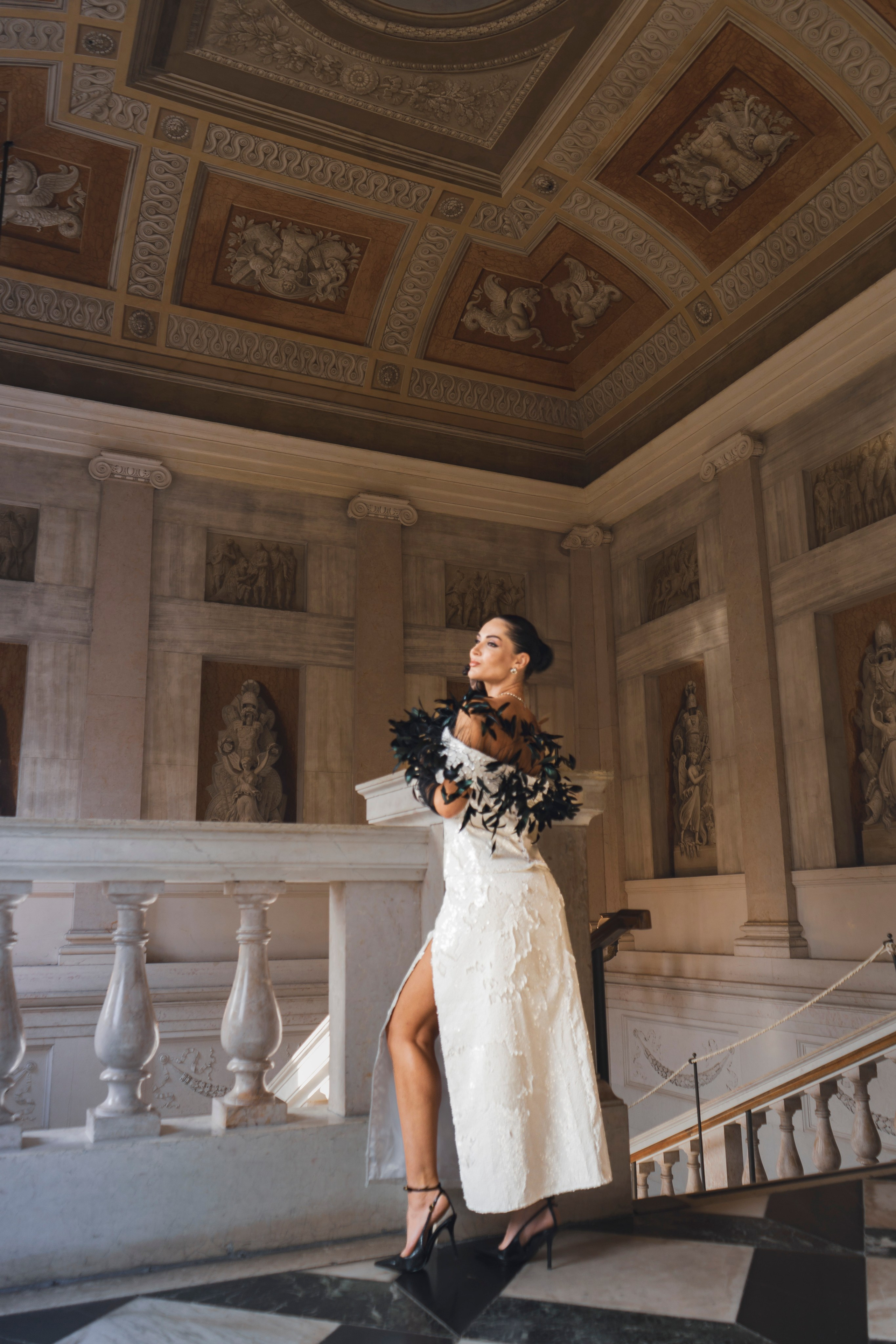  Luxury personal photoshoot in Venice on a private boat with flowing dress.