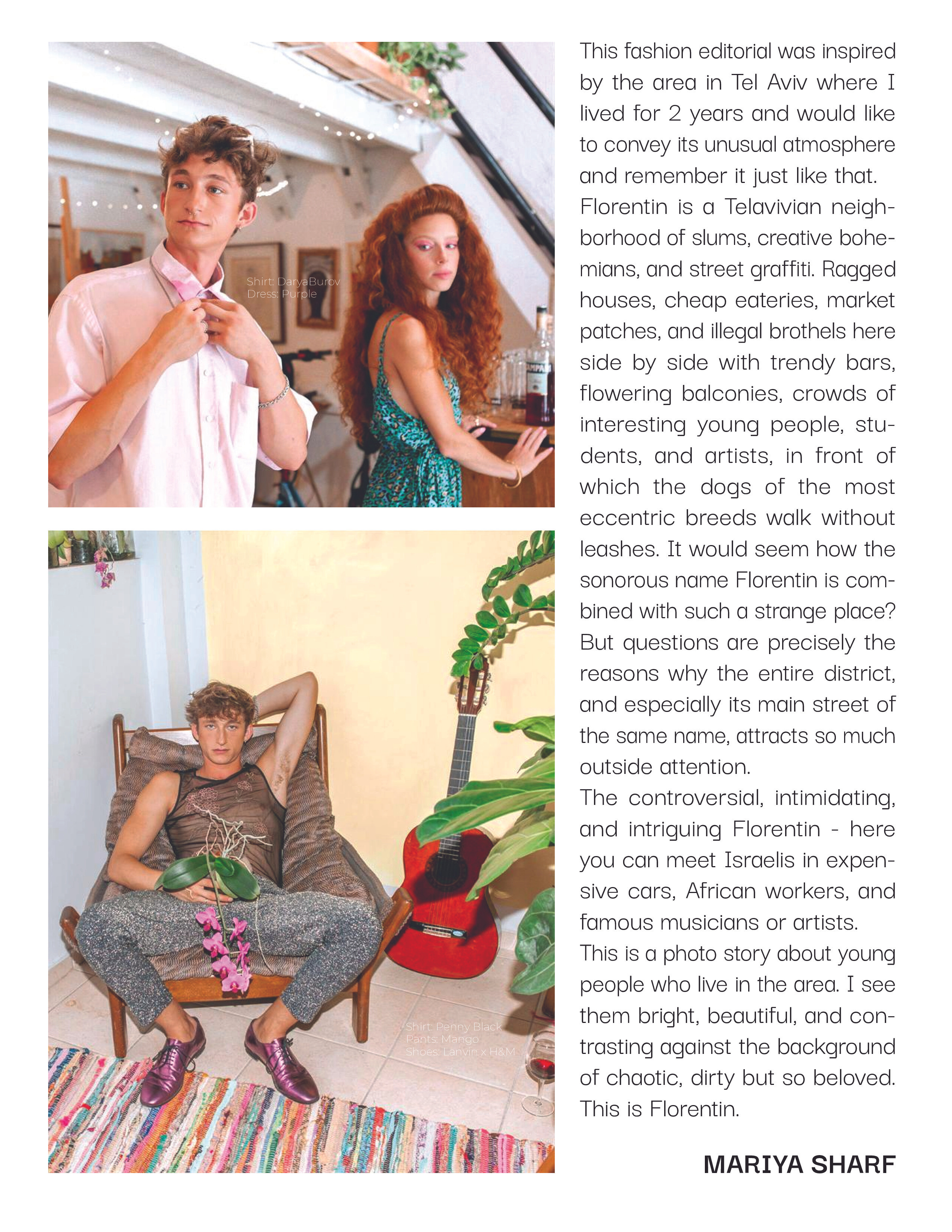 Florentin. Mariya Masha Sharf — photographer based in Tel-Aviv